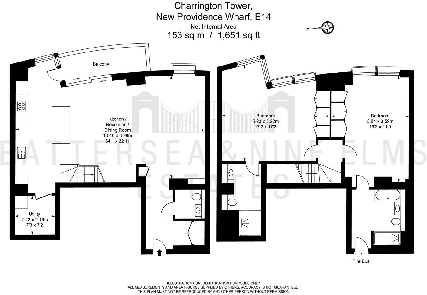 Charrington Tower, New Providence Wharf, floorplan
