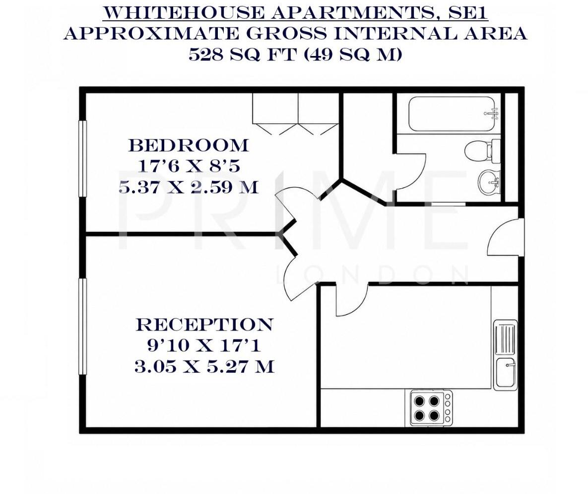 Whitehouse Apartments, 9 Belvedere Road, South Bank floorplan