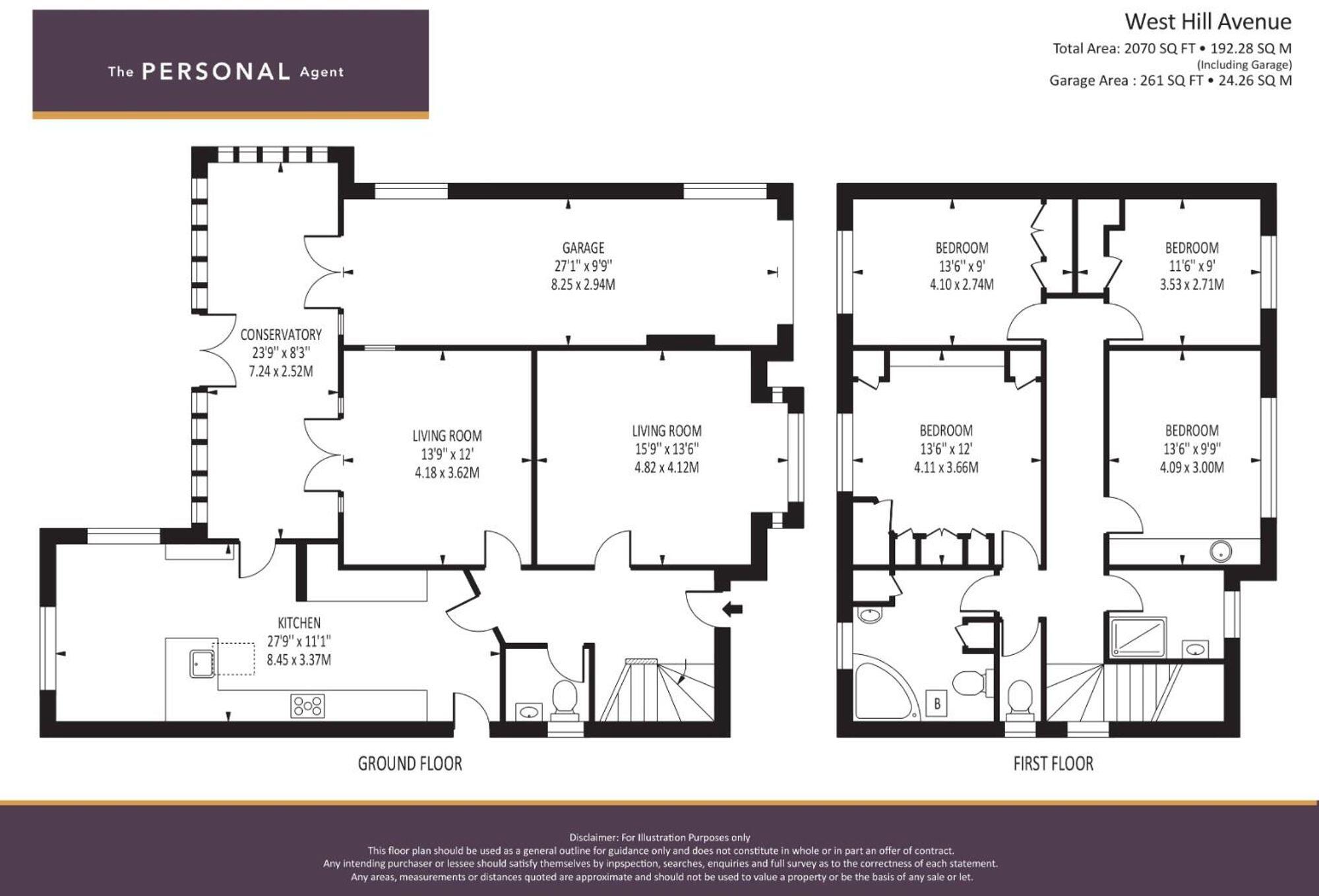 West Hill Avenue, Epsom, KT19 floorplan
