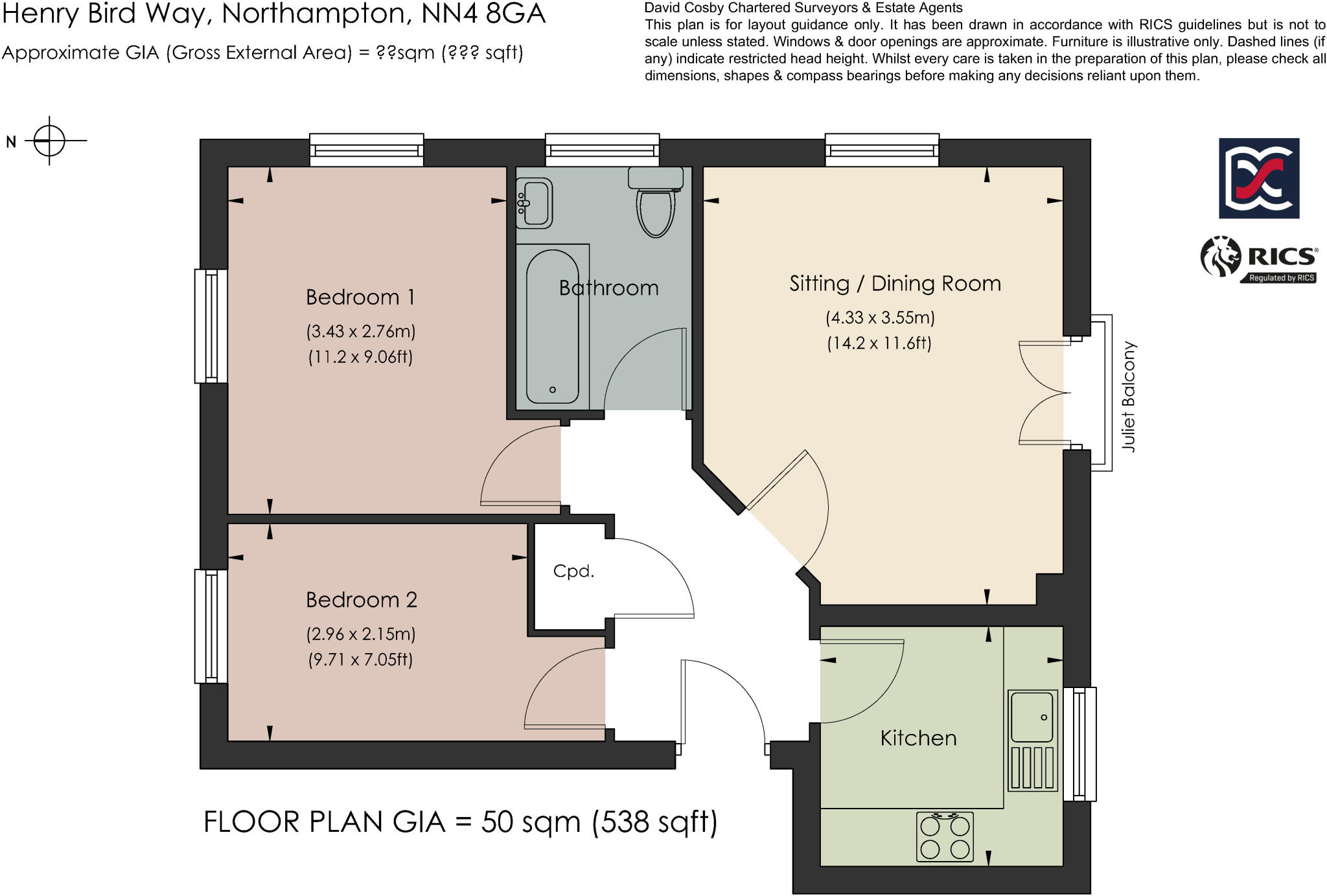 Henry Bird Way, Northampton, West Northamptonshire floorplan