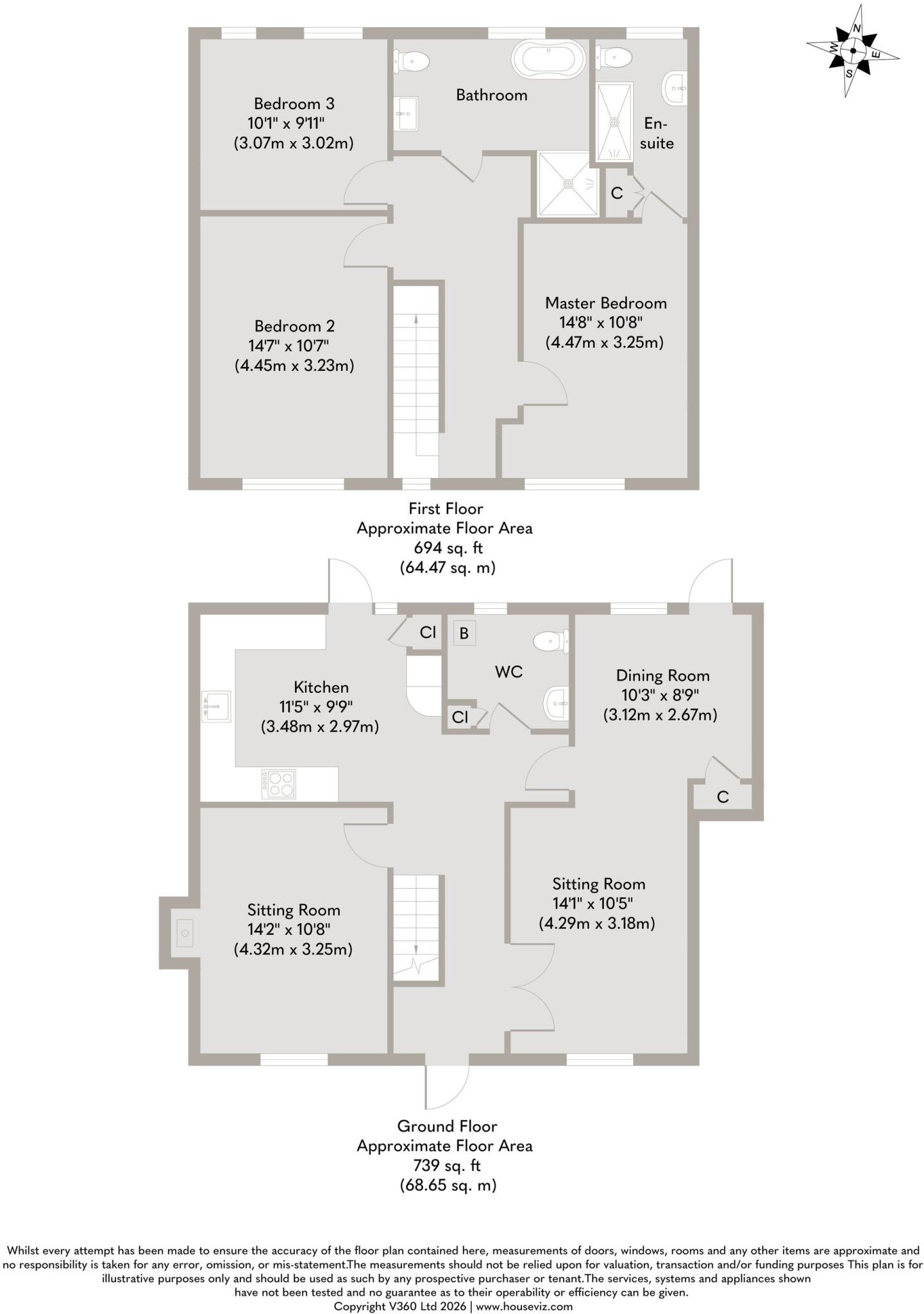 Three Bedroom Brick and Flint Coastal Cottage in Weybourne floorplan