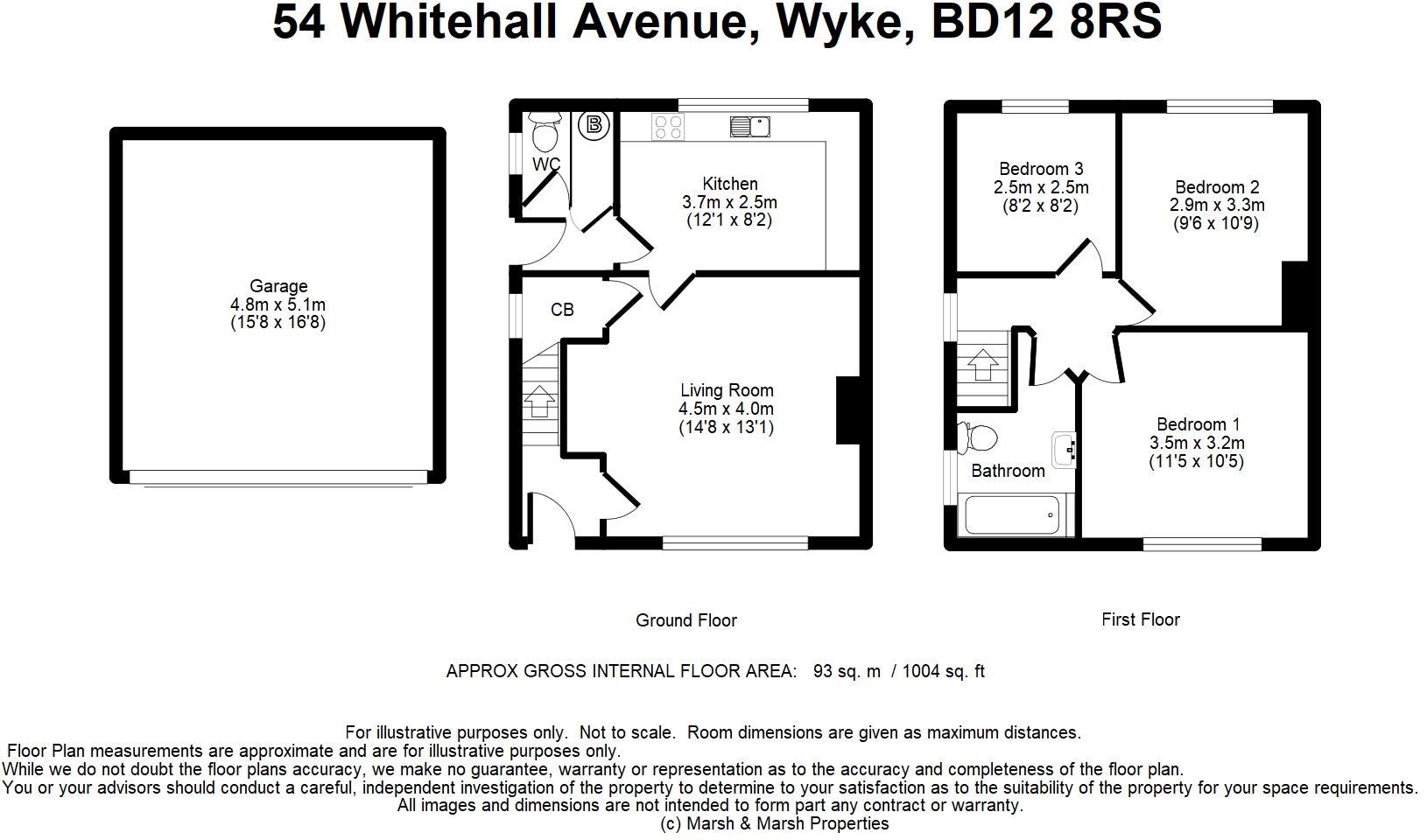 54 Whitehall Avenue, Wyke, BD12 8RS floorplan