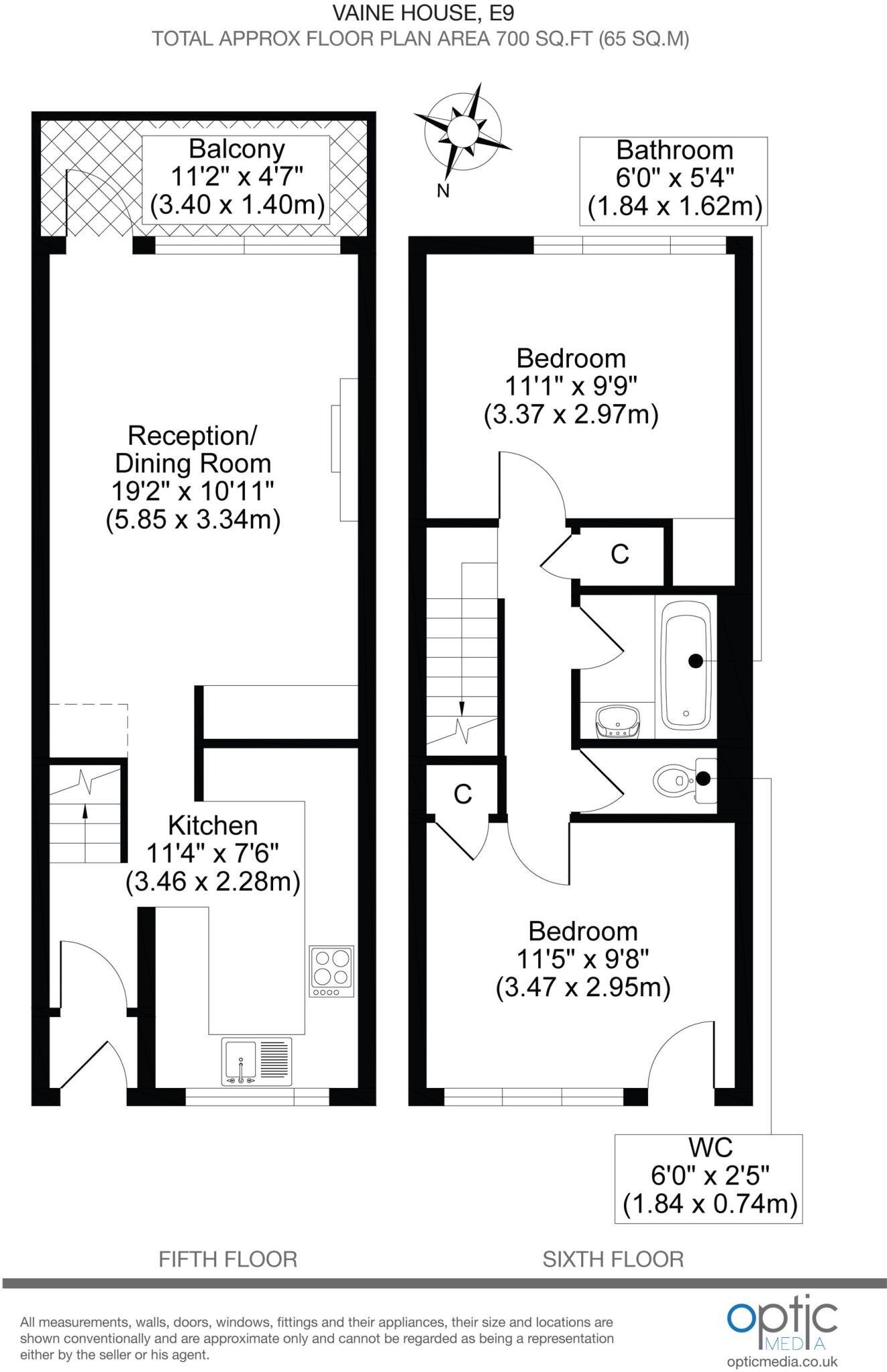Cassland Road, Vaine House Cassland Road, E9 floorplan