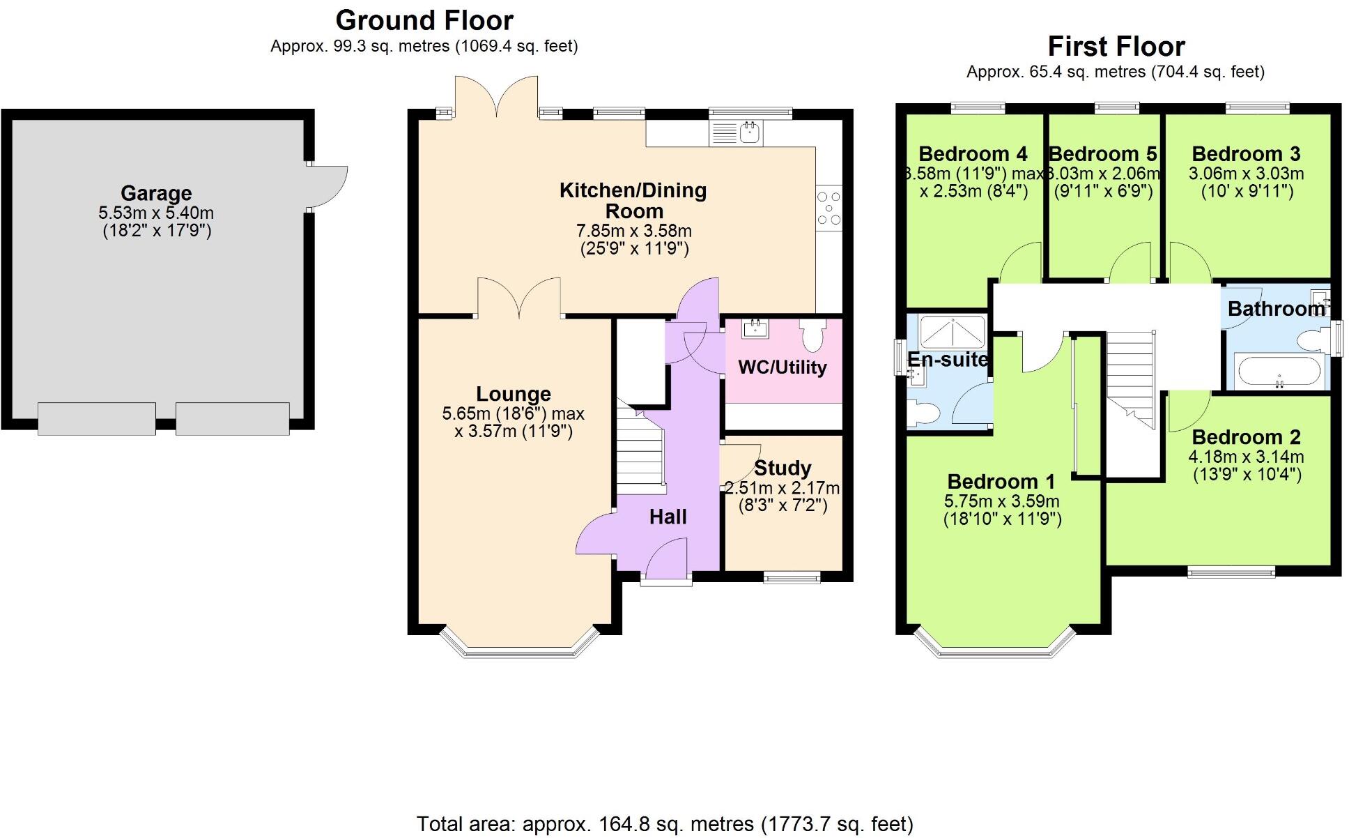 Milton Close, Bishop's Stortford, Hertfordshire, CM23 floorplan