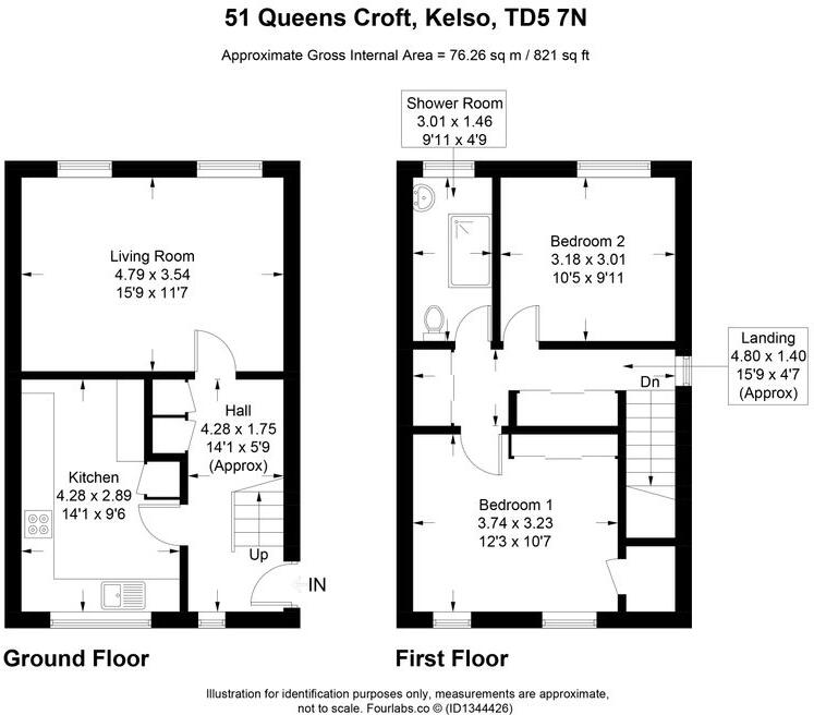 51 Queens Croft, Kelso, TD5 7NL floorplan