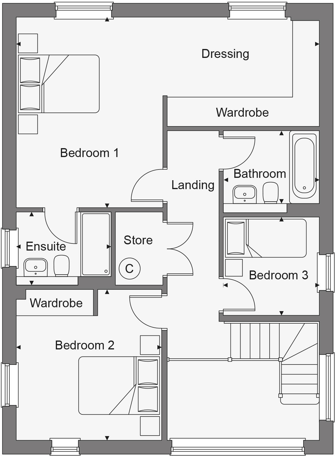 The Sycamore - The Russetts, Highgate Hill, Hawkhurst, Kent, TN18 floorplan
