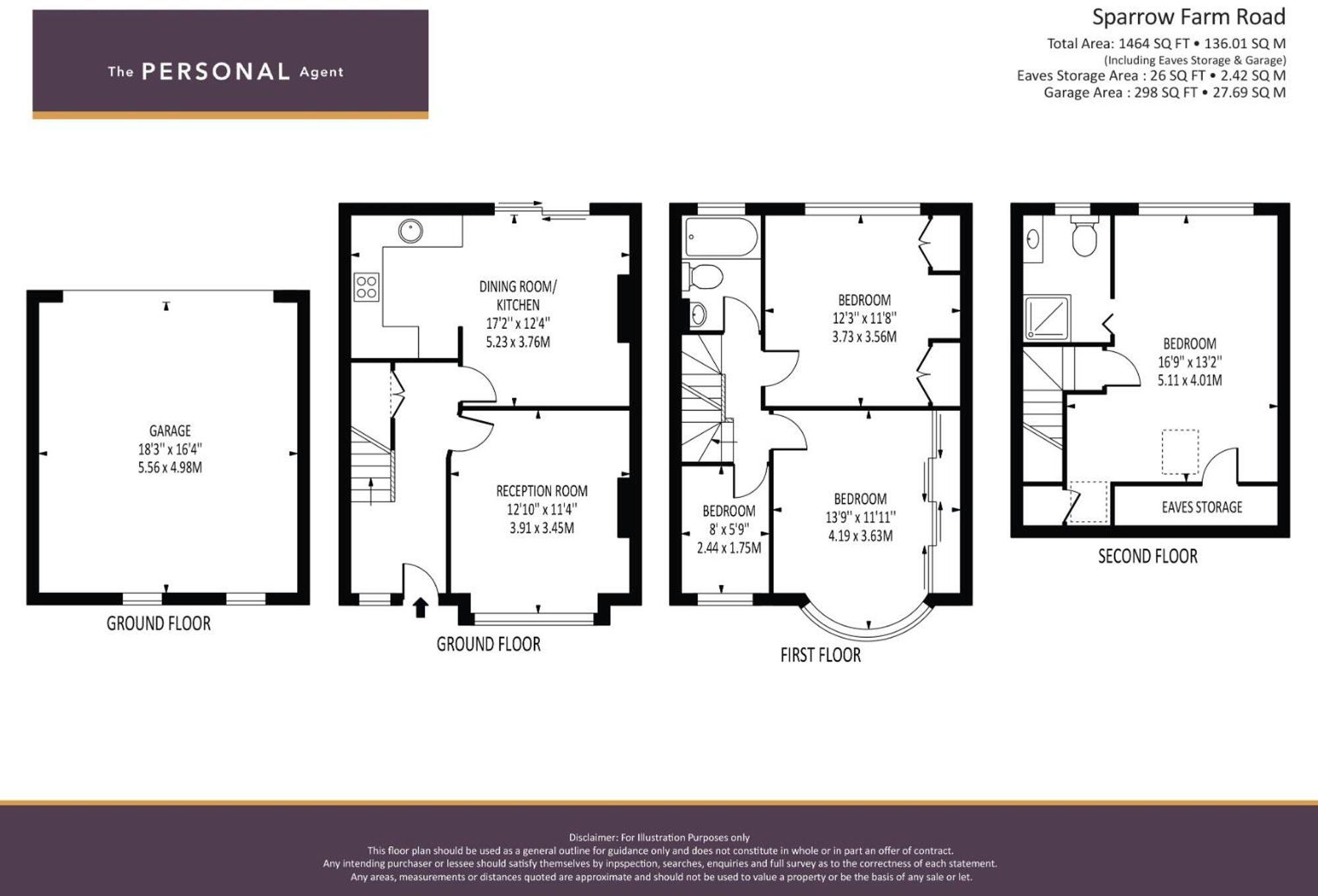 Sparrow Farm Road, Epsom, KT17 floorplan