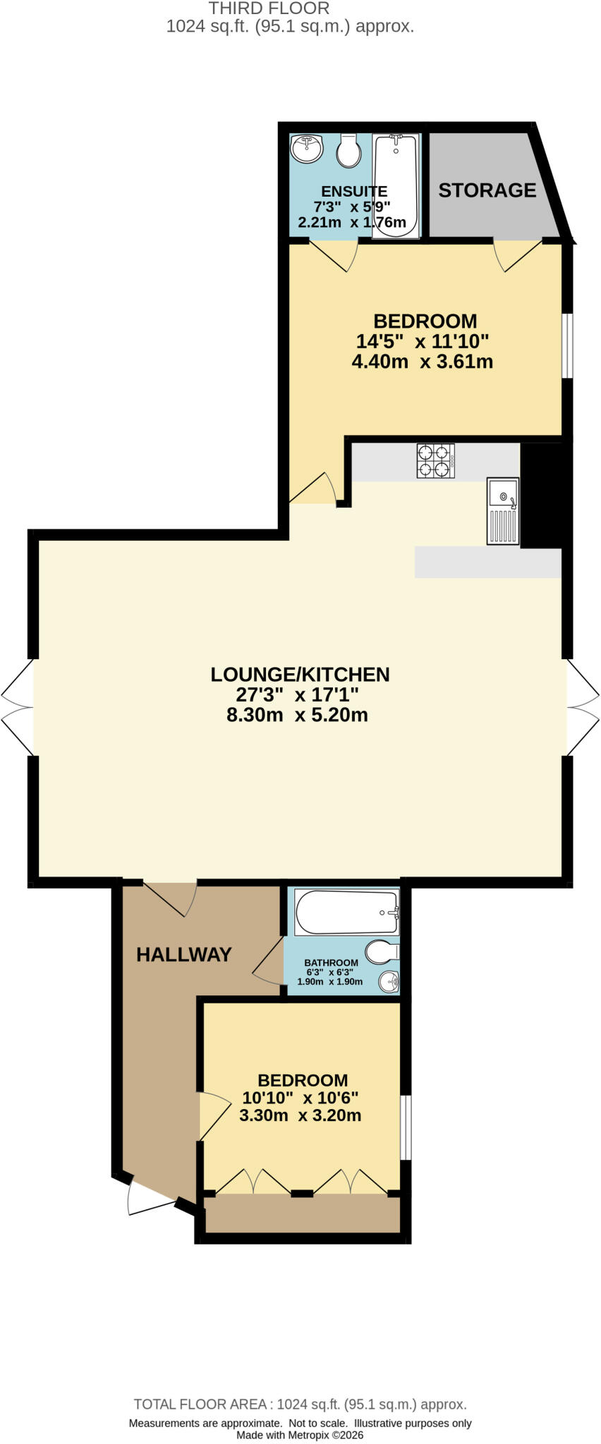 22 Rose Court, The Galleries, Warley, Brentwood, Essex CM14 5GJ floorplan