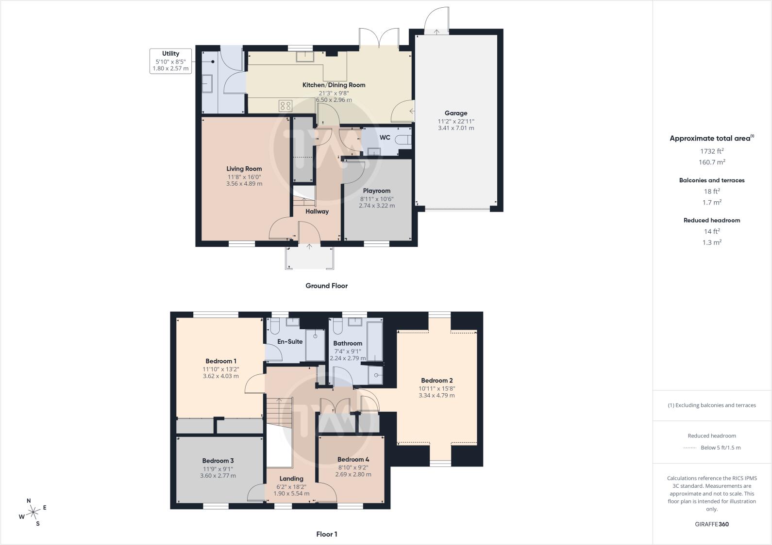 Turner Gardens, Langford, Biggleswade, Bedfordshire, SG18 floorplan