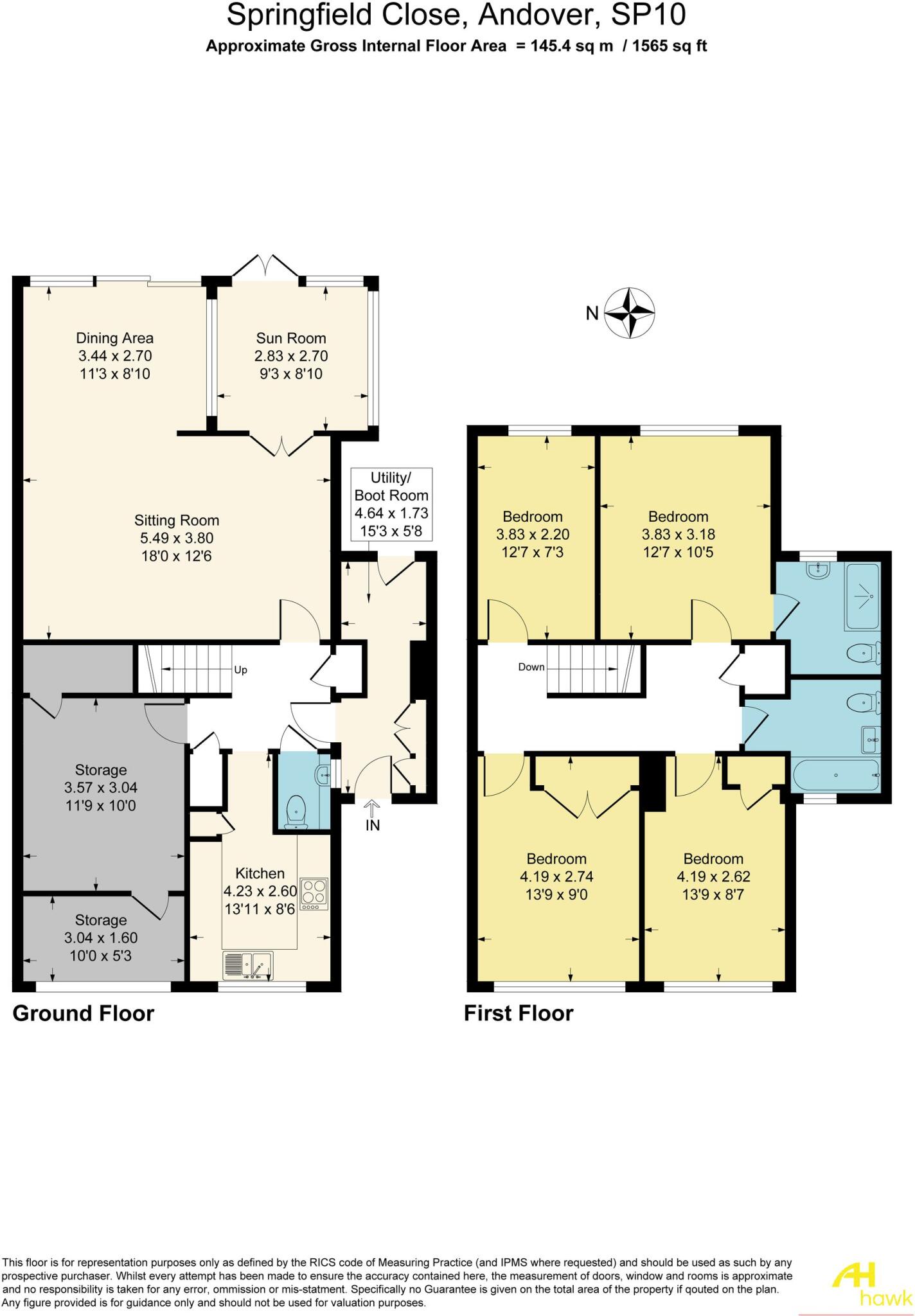 Springfield Close, Andover, SP10 floorplan