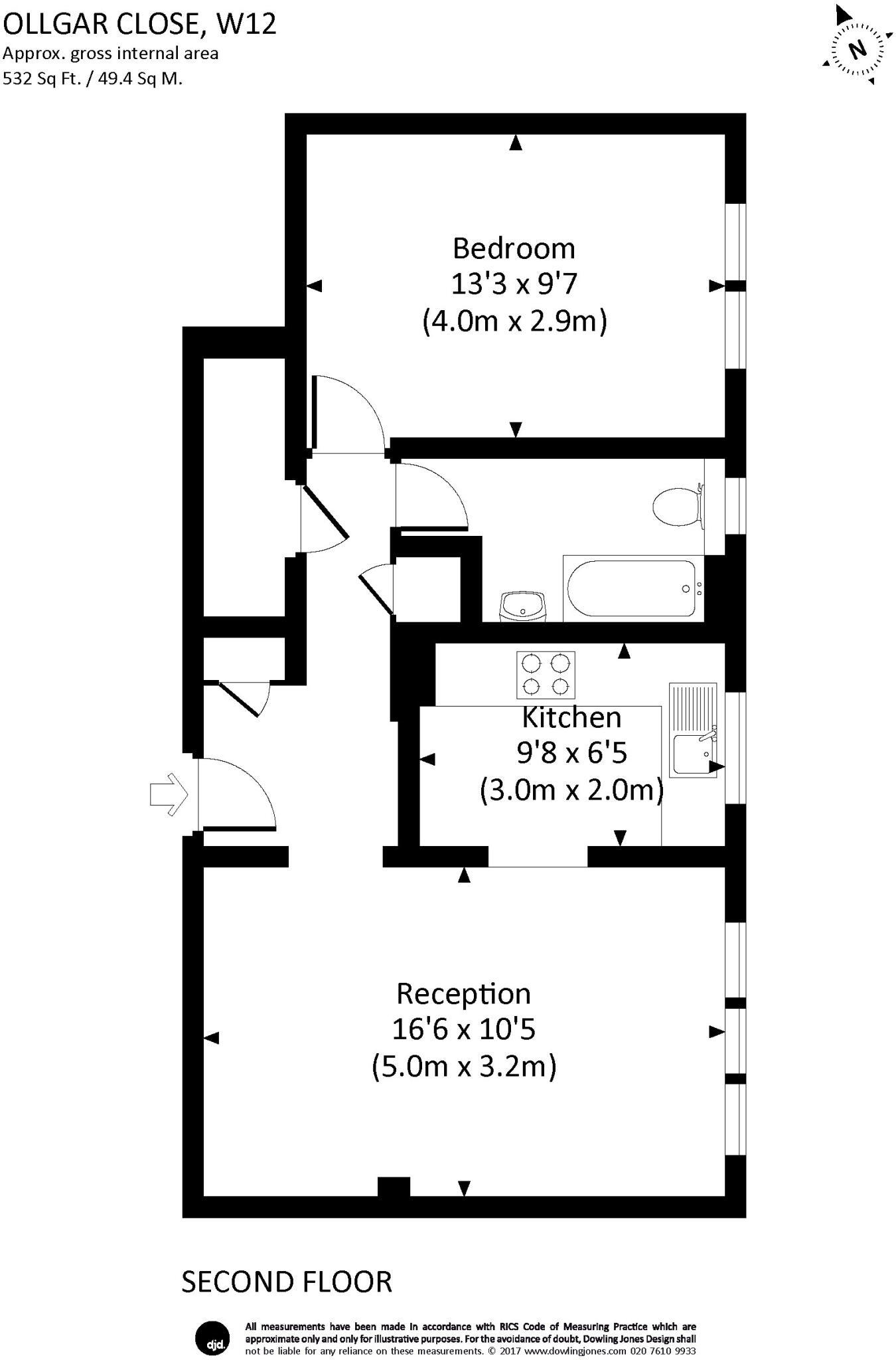 Ollgar Close, Shepherds  Bush, London, W12 floorplan