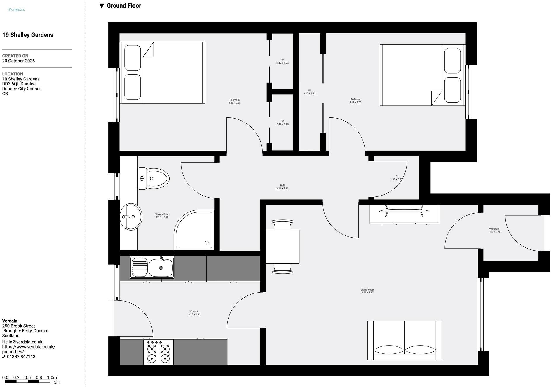 19, Shelley Gardens, Dundee, DD3 floorplan