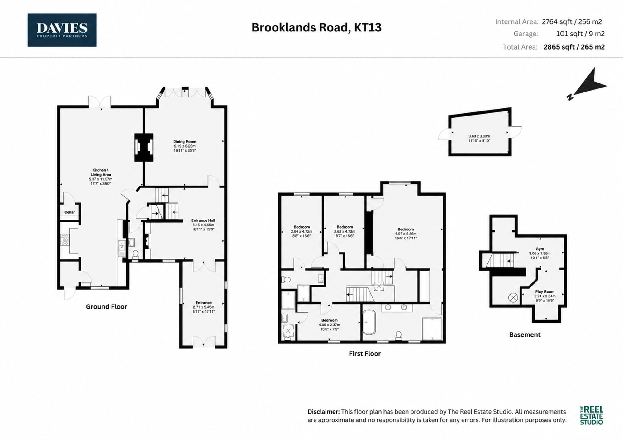 220, Brooklands Road, Weybridge, KT13 floorplan