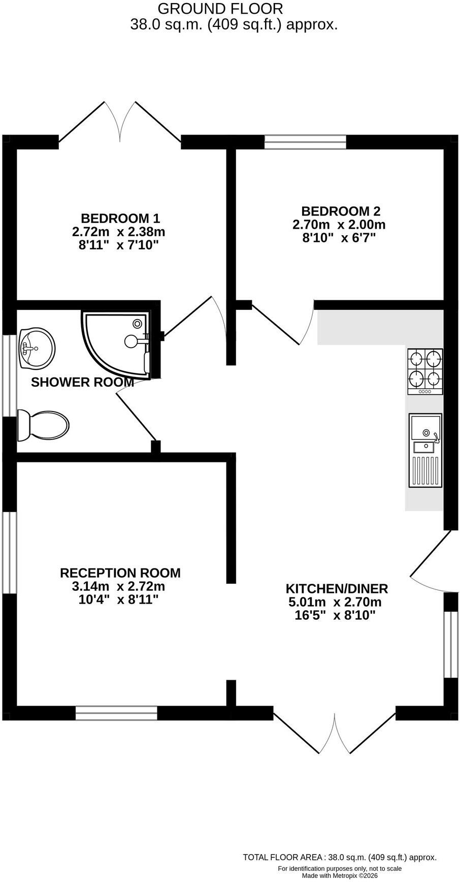 Caer Beris Holiday Lodges, Llanynis, Builth Wells, LD2 floorplan
