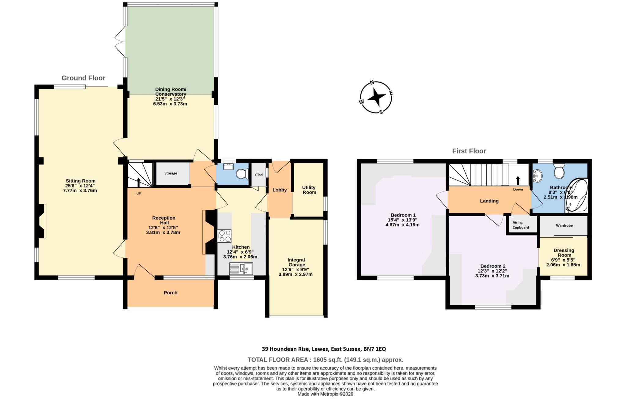 Houndean Rise, Lewes floorplan