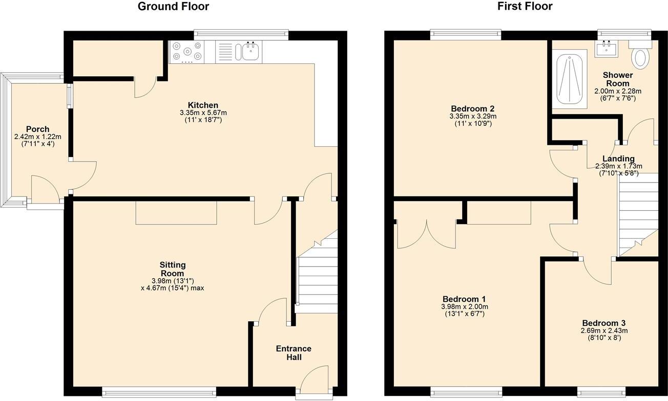 1 Hillside Road, Low Bentham floorplan