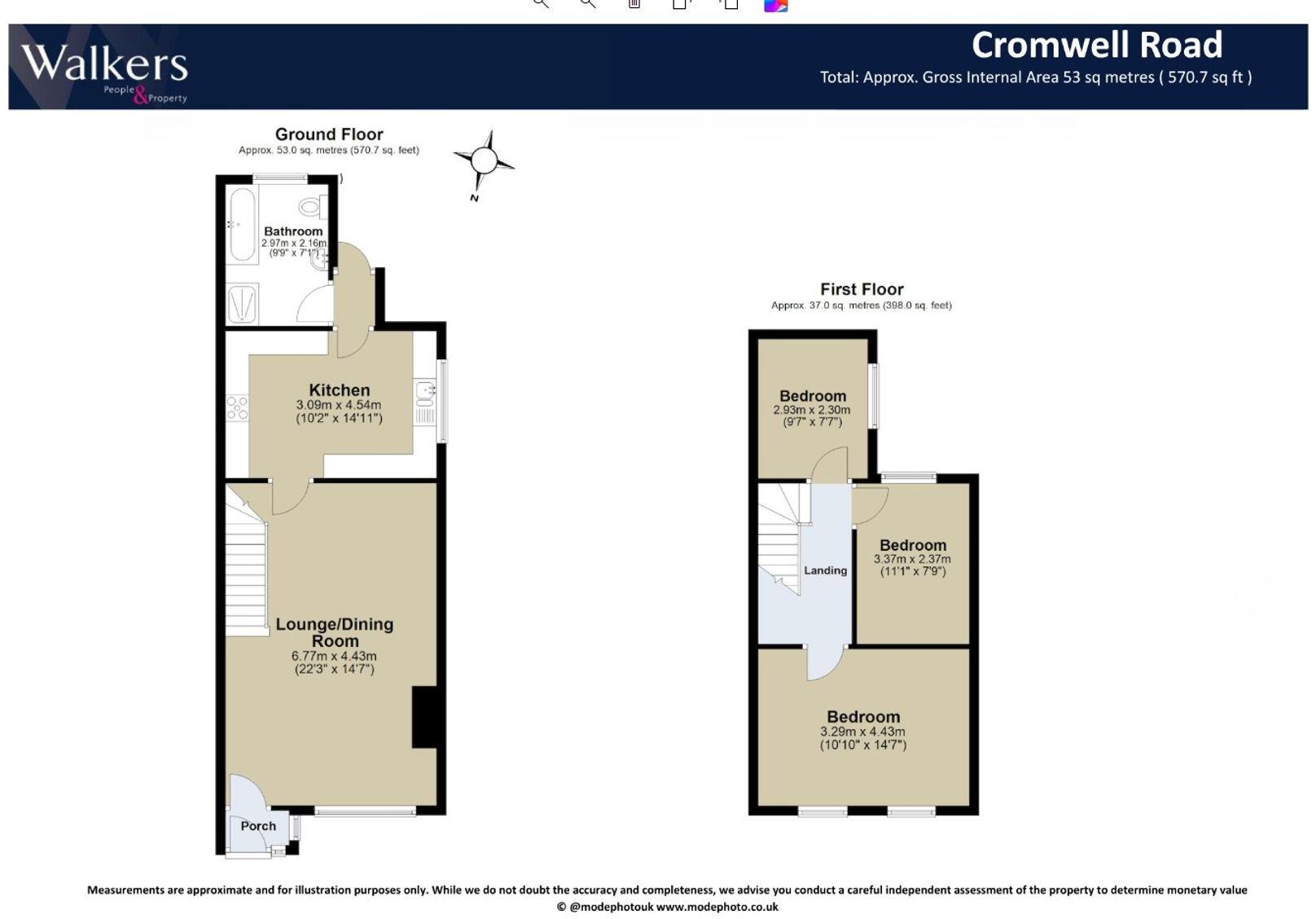 Cromwell Road, Warley, CM14 floorplan