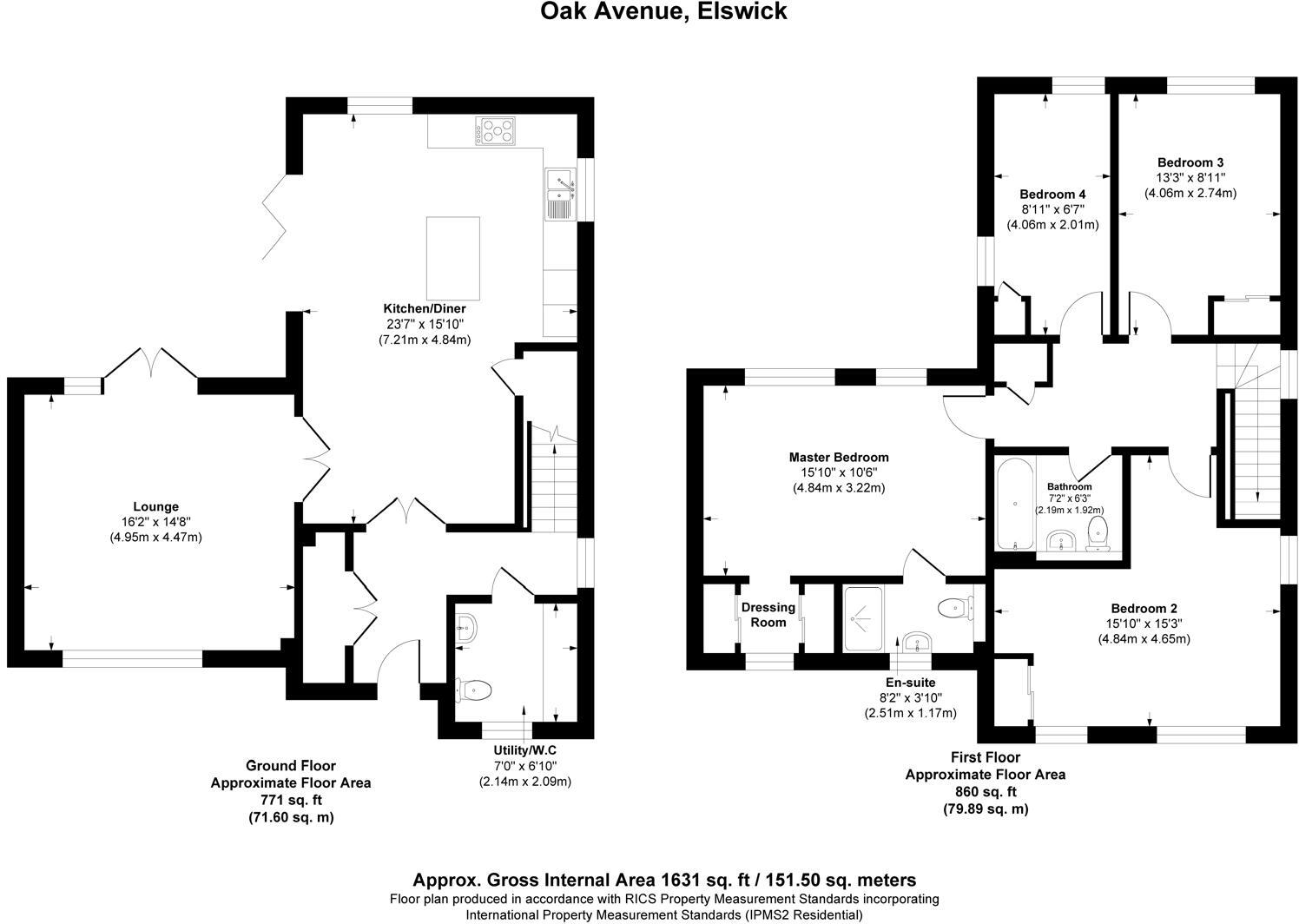 Open field views. Award winning location. Incredible 'farmhouse' aesthetic: Oak Avenue, Elswick, Lancashire floorplan
