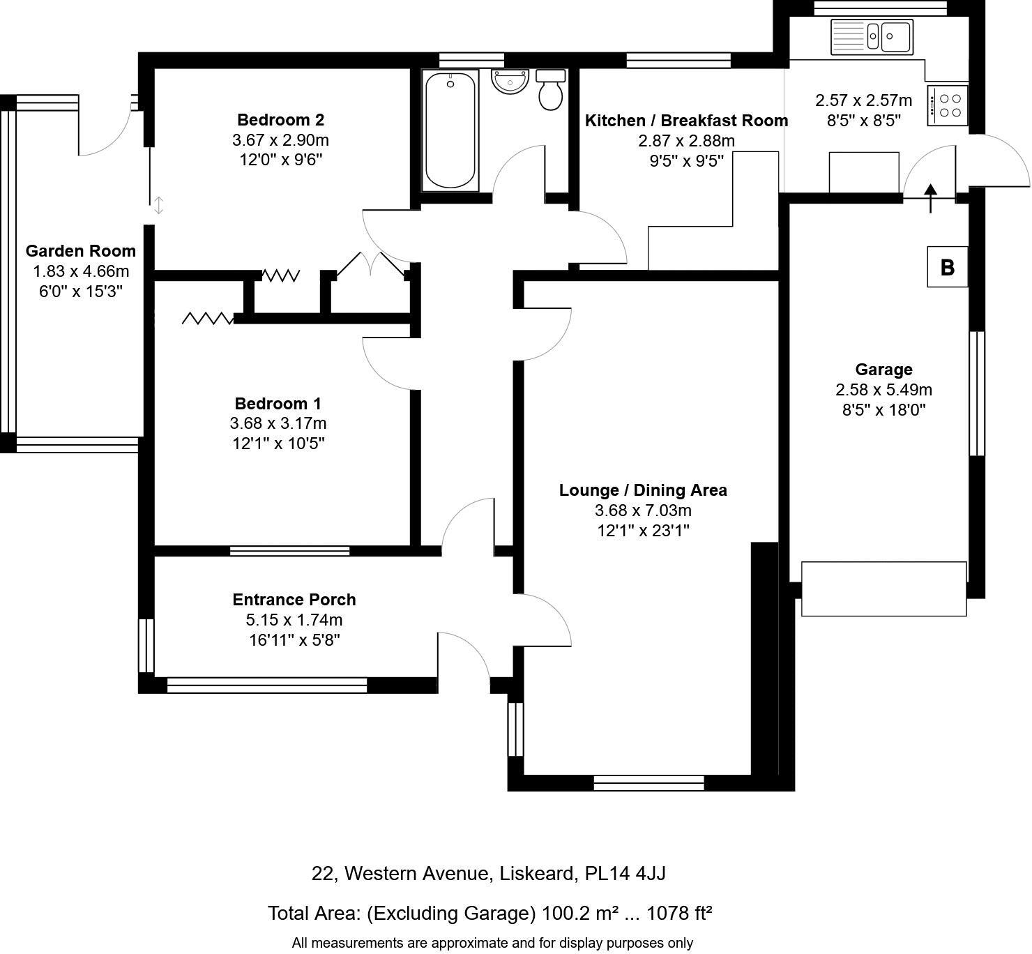 Western Avenue, Liskeard floorplan