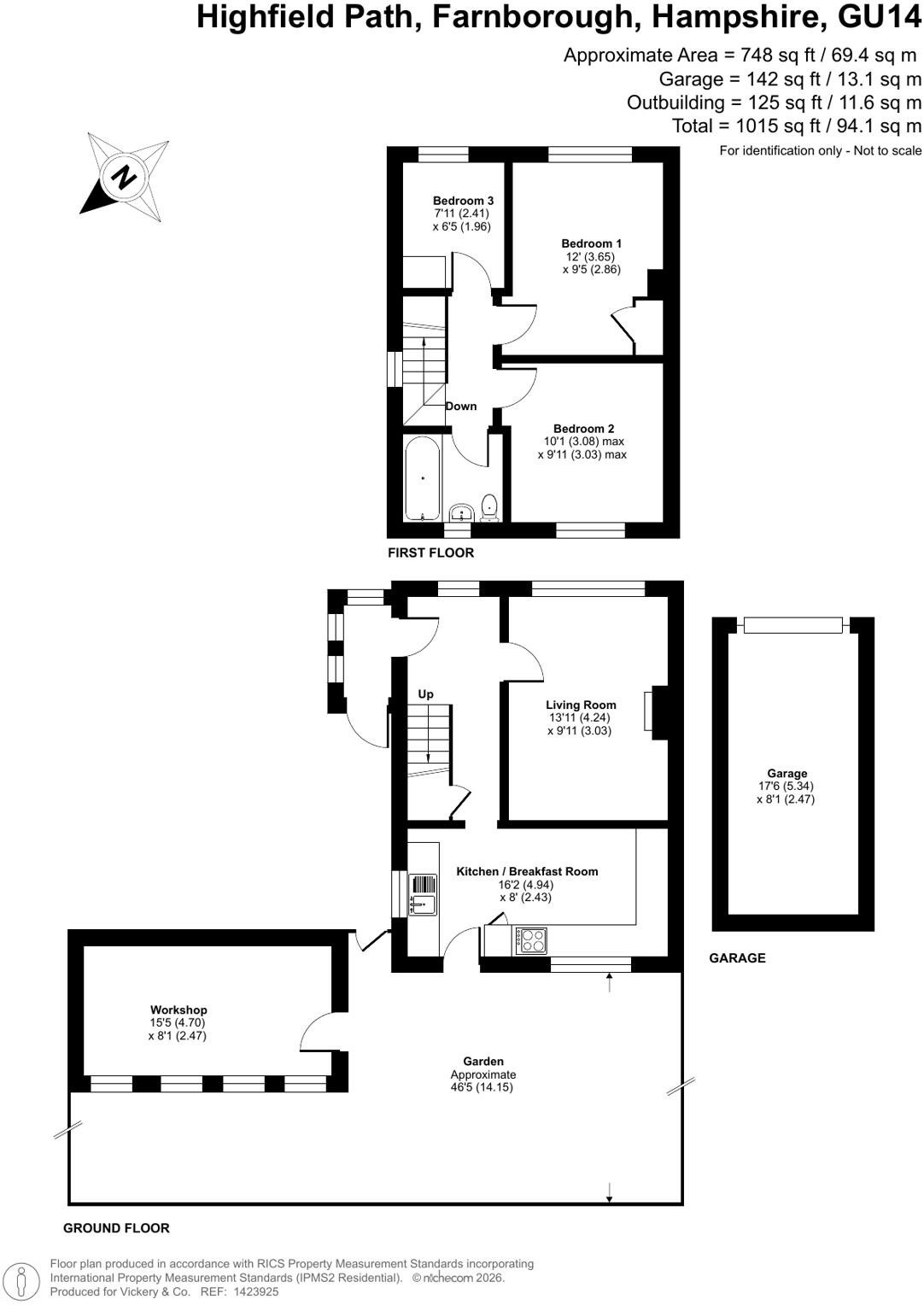 Highfield Path, Farnborough, Hampshire, GU14 floorplan
