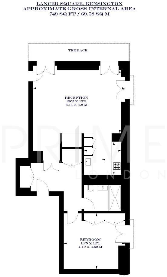Lancer Square, Kensington, London floorplan