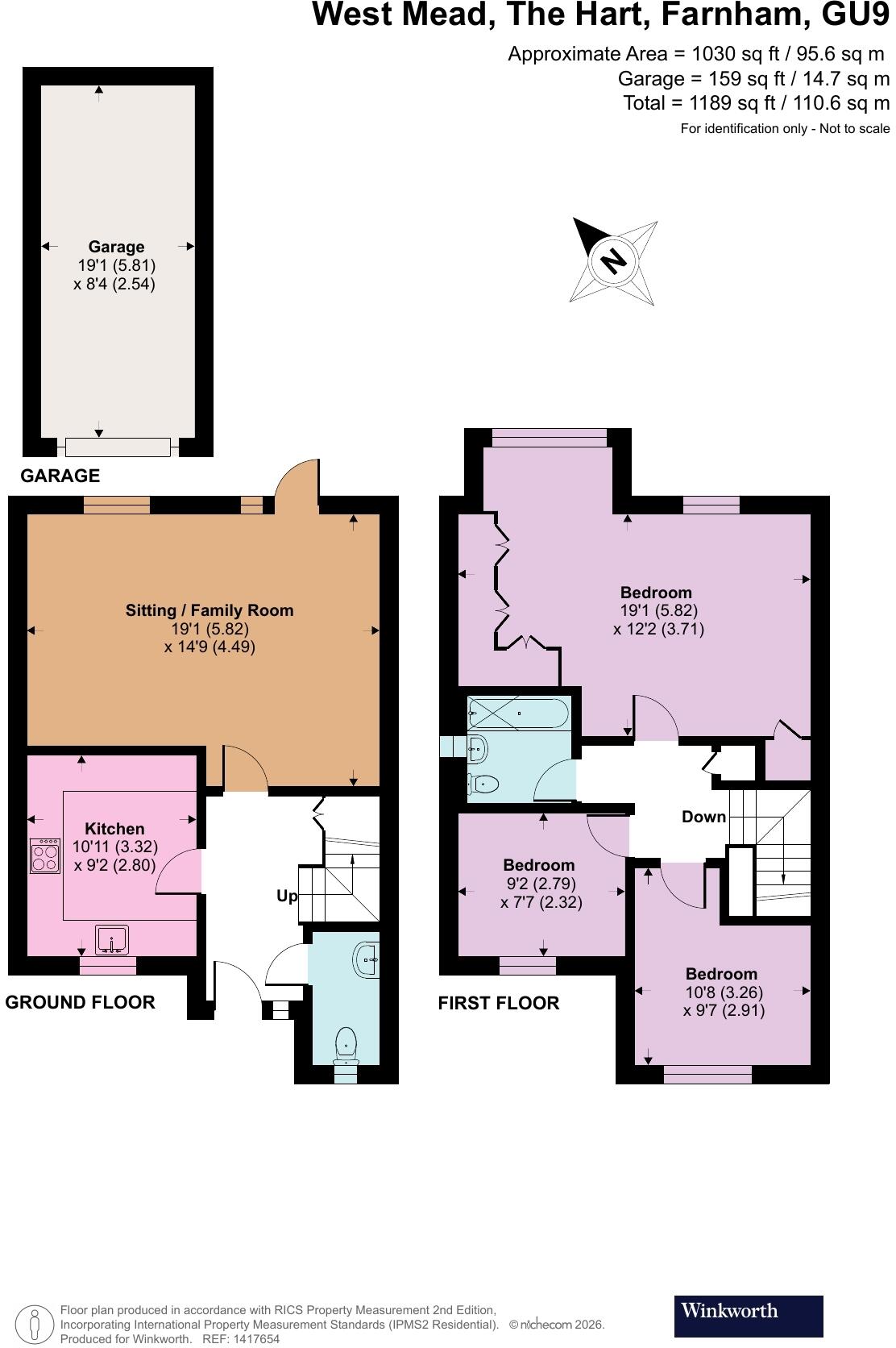 West Mead, The Hart, Farnham, Surrey, GU9 floorplan