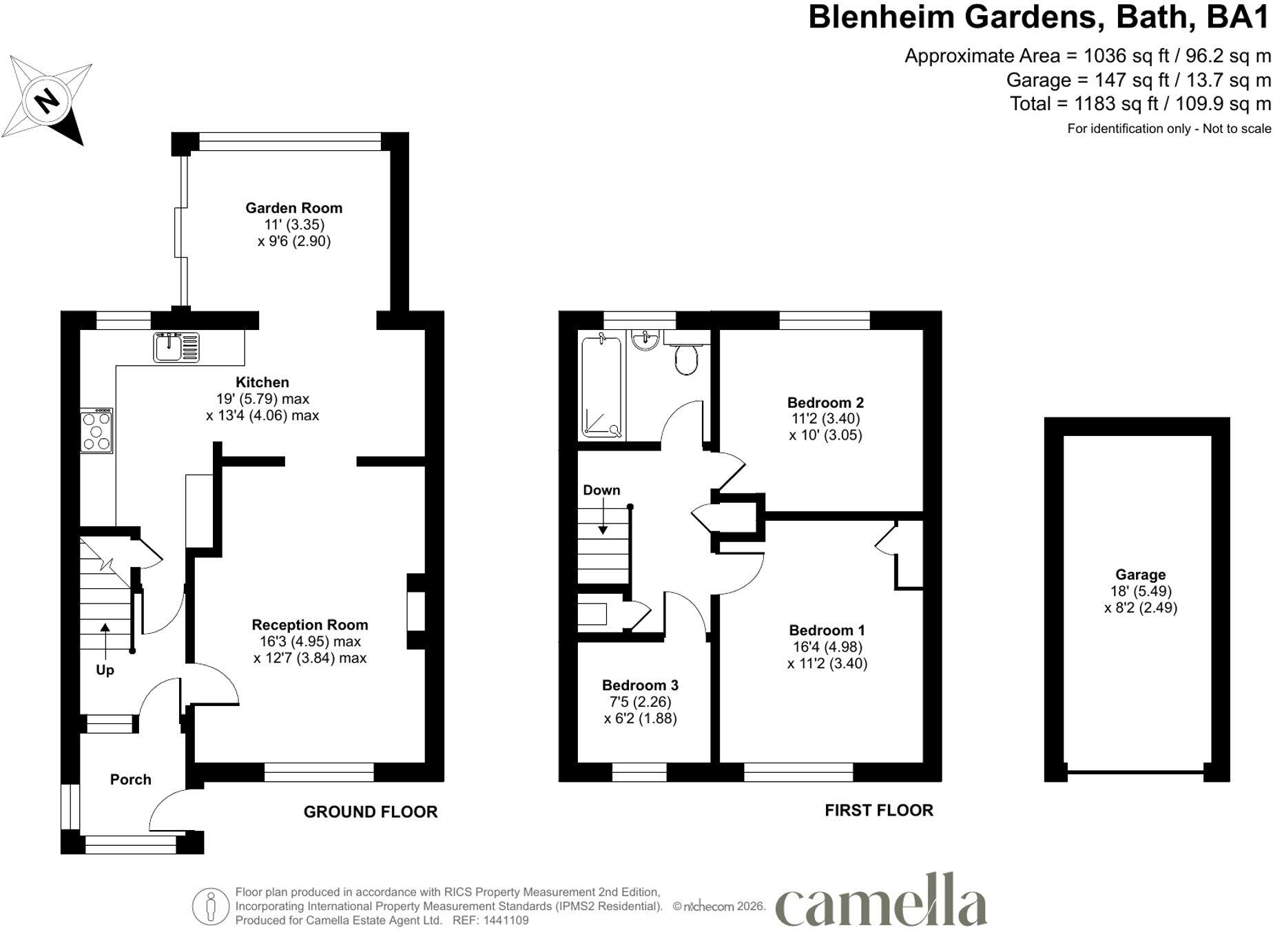 Blenheim Gardens, Bath, BA1 floorplan