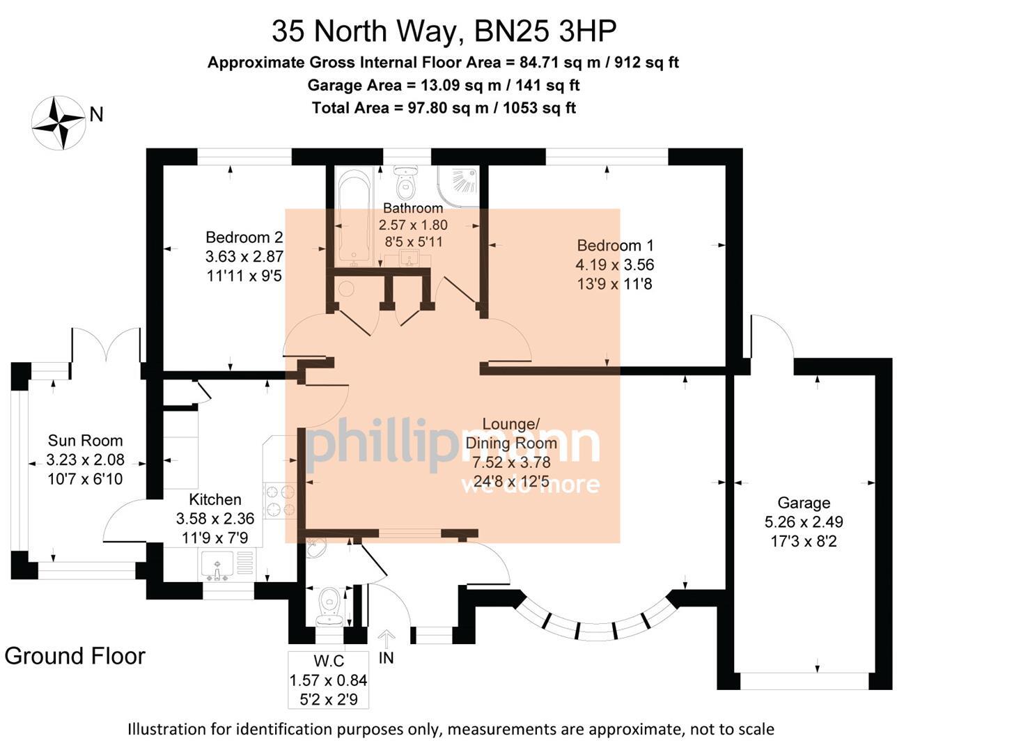 North Way, Seaford floorplan