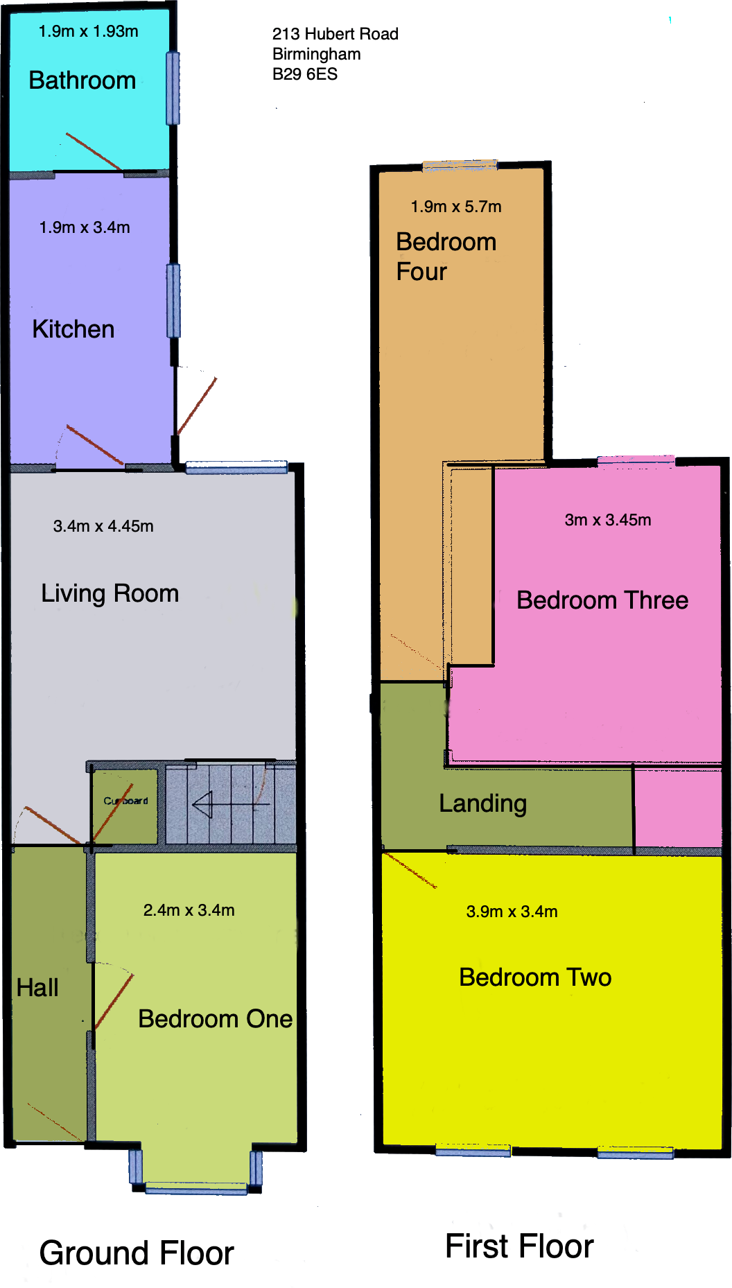 Hubert Road, Birmingham floorplan
