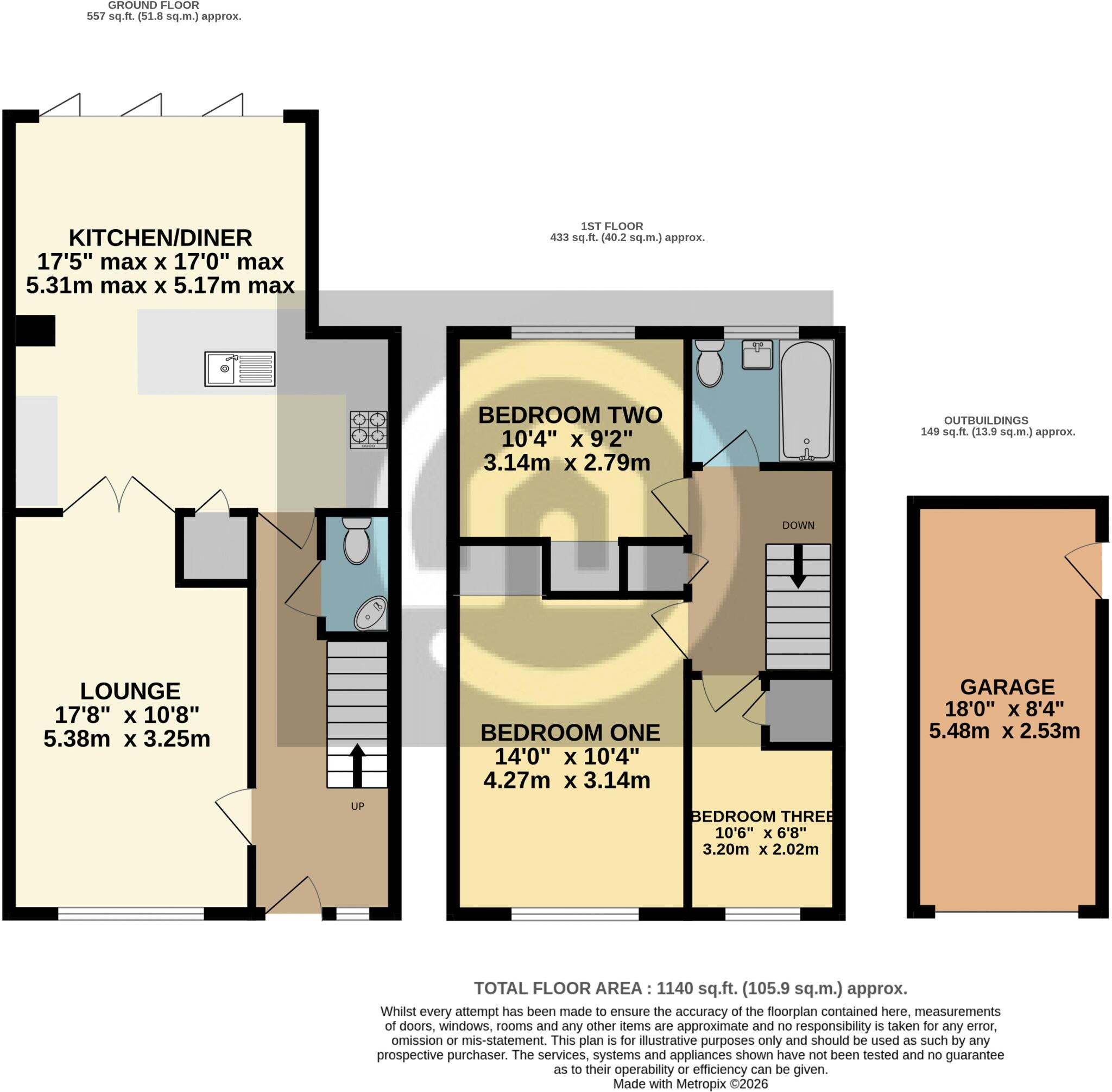 Salcombe Close, Bedford, MK40 floorplan