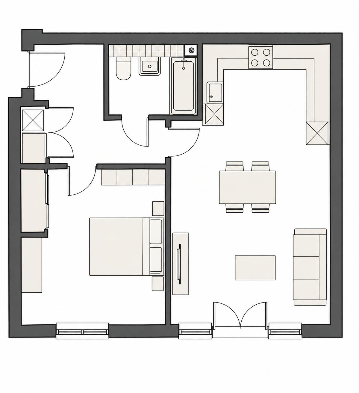 The Cavalry, Millard Place floorplan