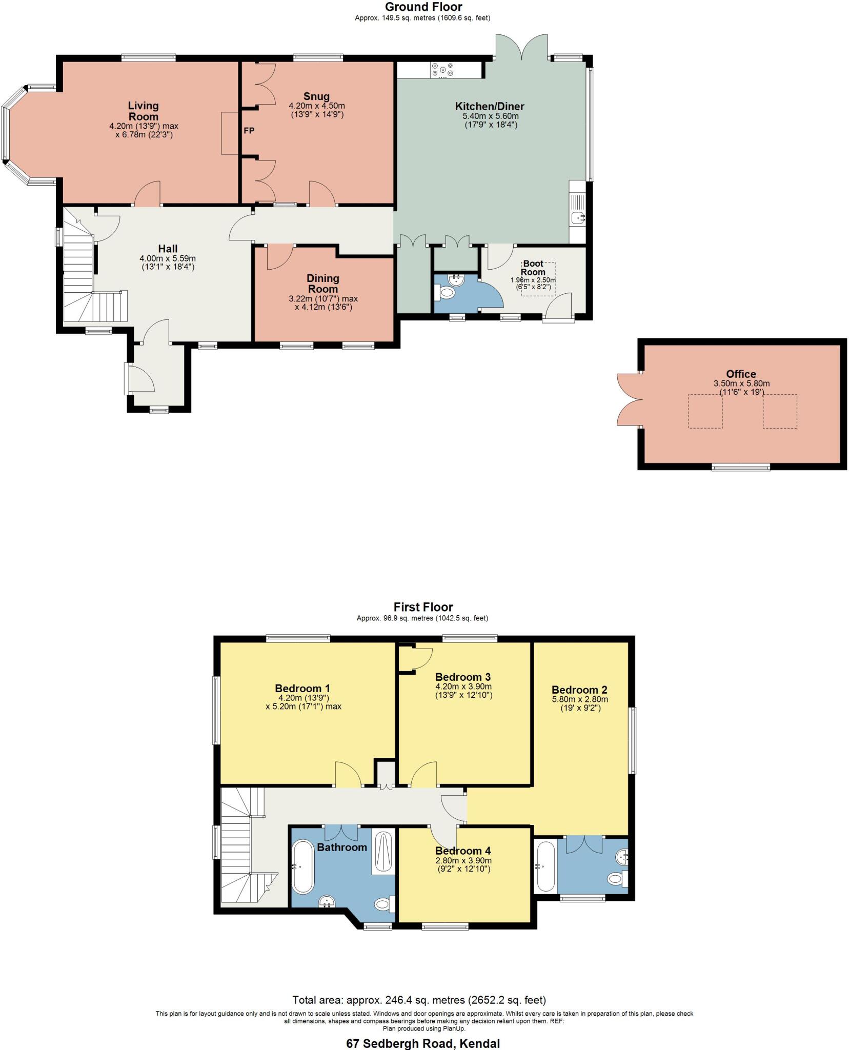 67 Sedbergh Road, Kendal, LA9 7HD floorplan