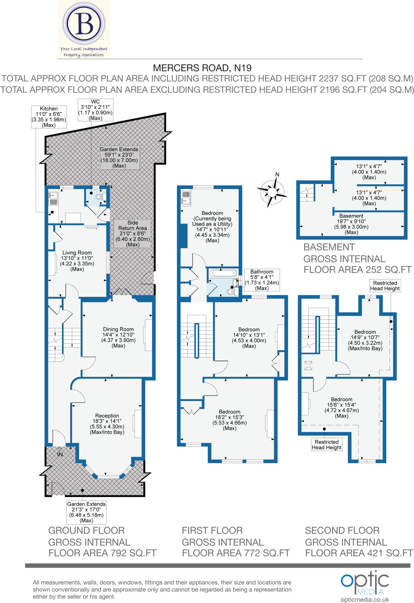 Mercers Road, London floorplan