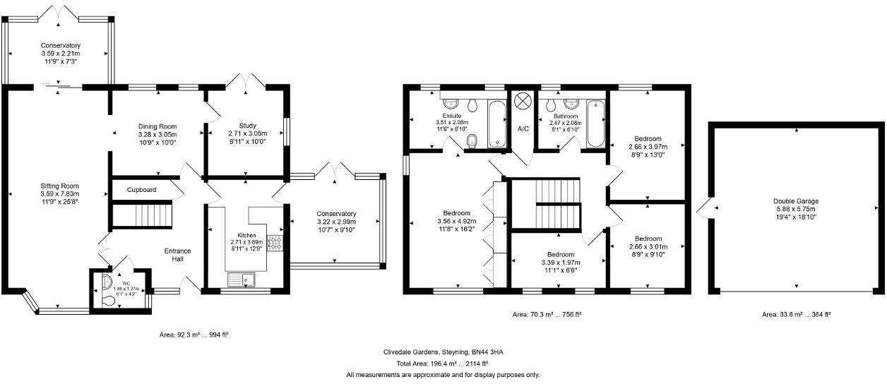 Clivedale Gardens, Steyning, West Sussex, BN44 3HA floorplan