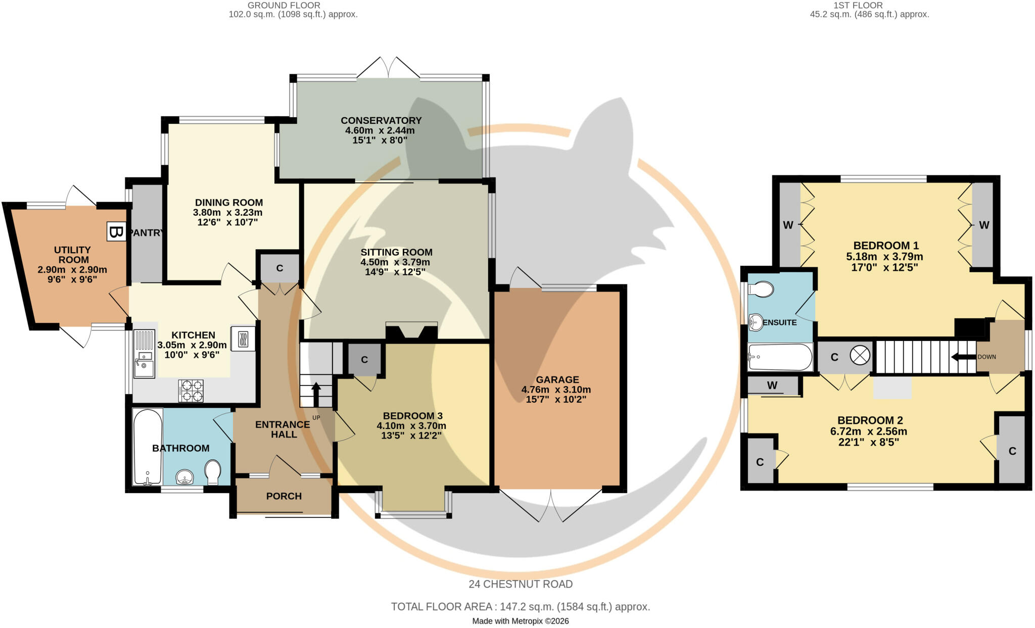 Chestnut Road, Brockenhurst, Hampshire, SO42 floorplan