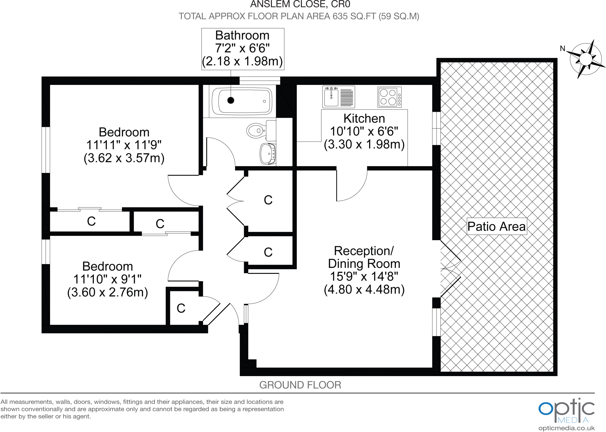 Anslem Close , Park Hill  floorplan