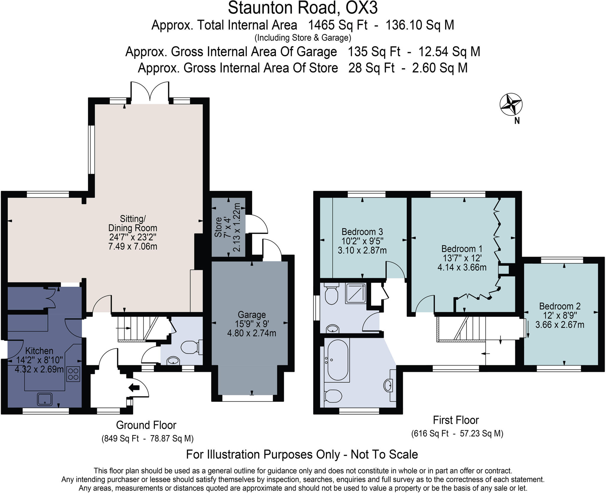 91, Staunton Road, Headington, Oxford, Oxfordshire, OX3 floorplan