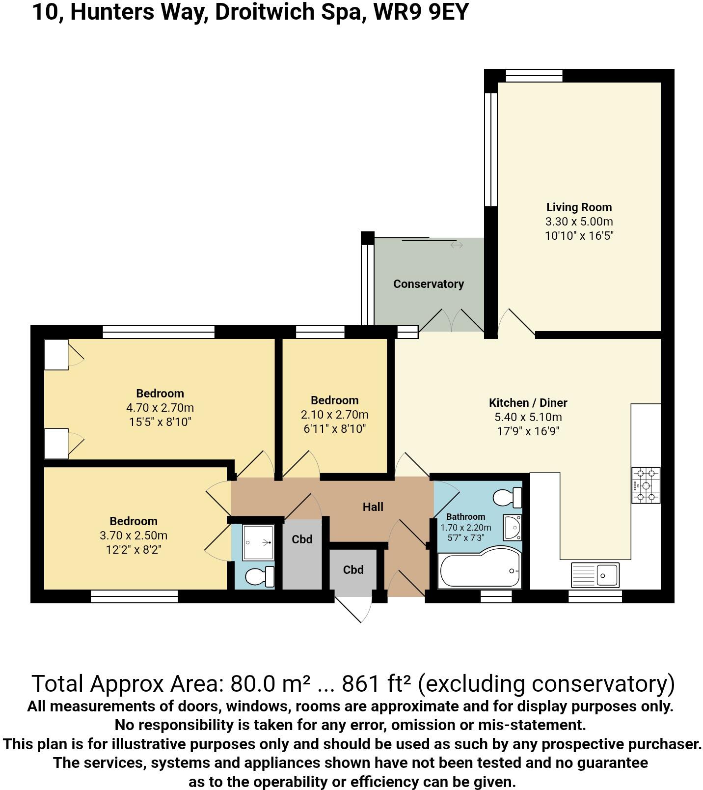 Hunters Way, Droitwich, Worcestershire, WR9 floorplan
