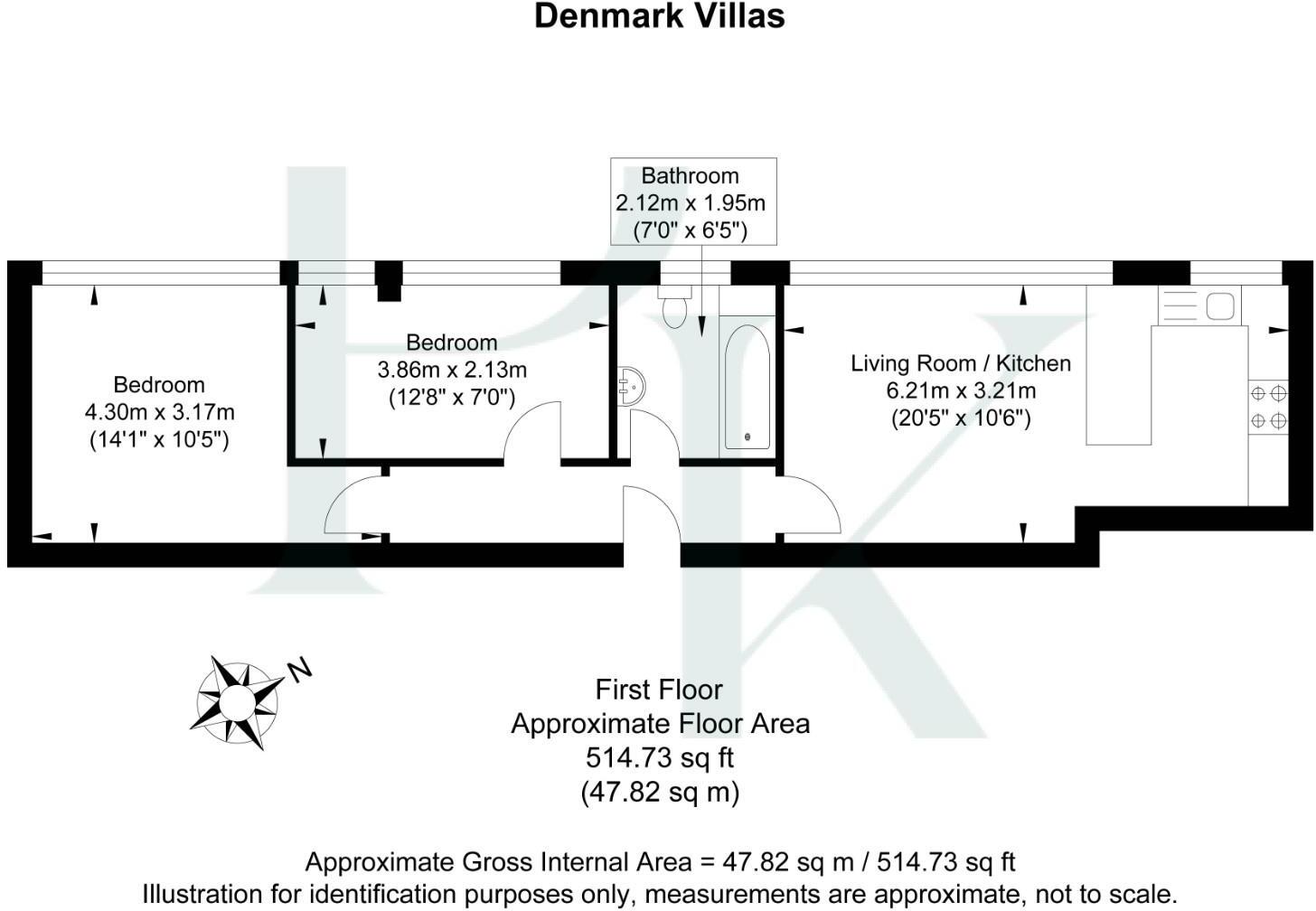 Denmark Villas, Hove floorplan