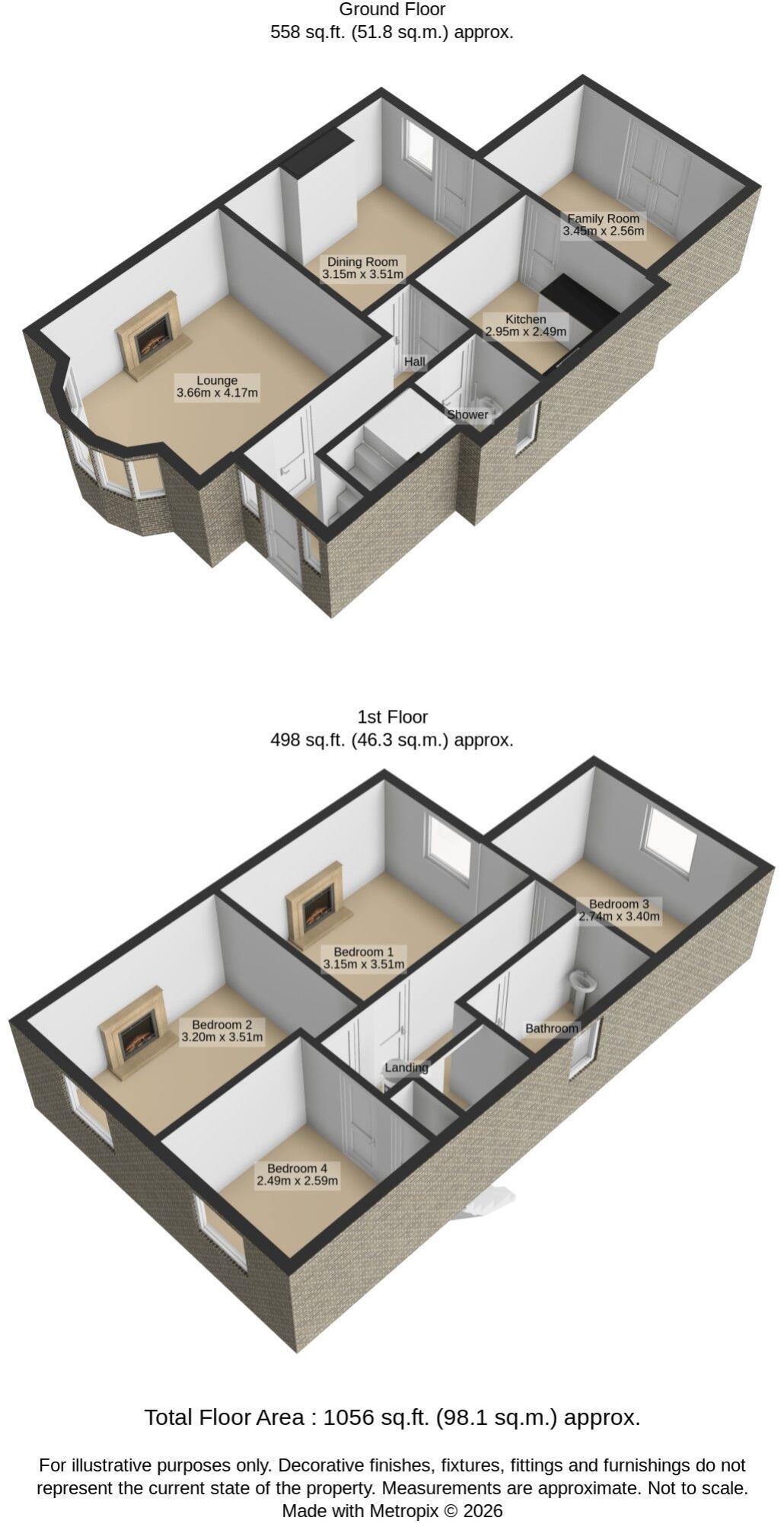 Rusham Road, Egham, Surrey, TW20 floorplan