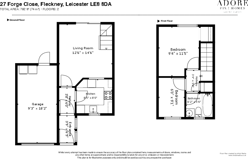 Forge Close, Fleckney, Leicestershire floorplan
