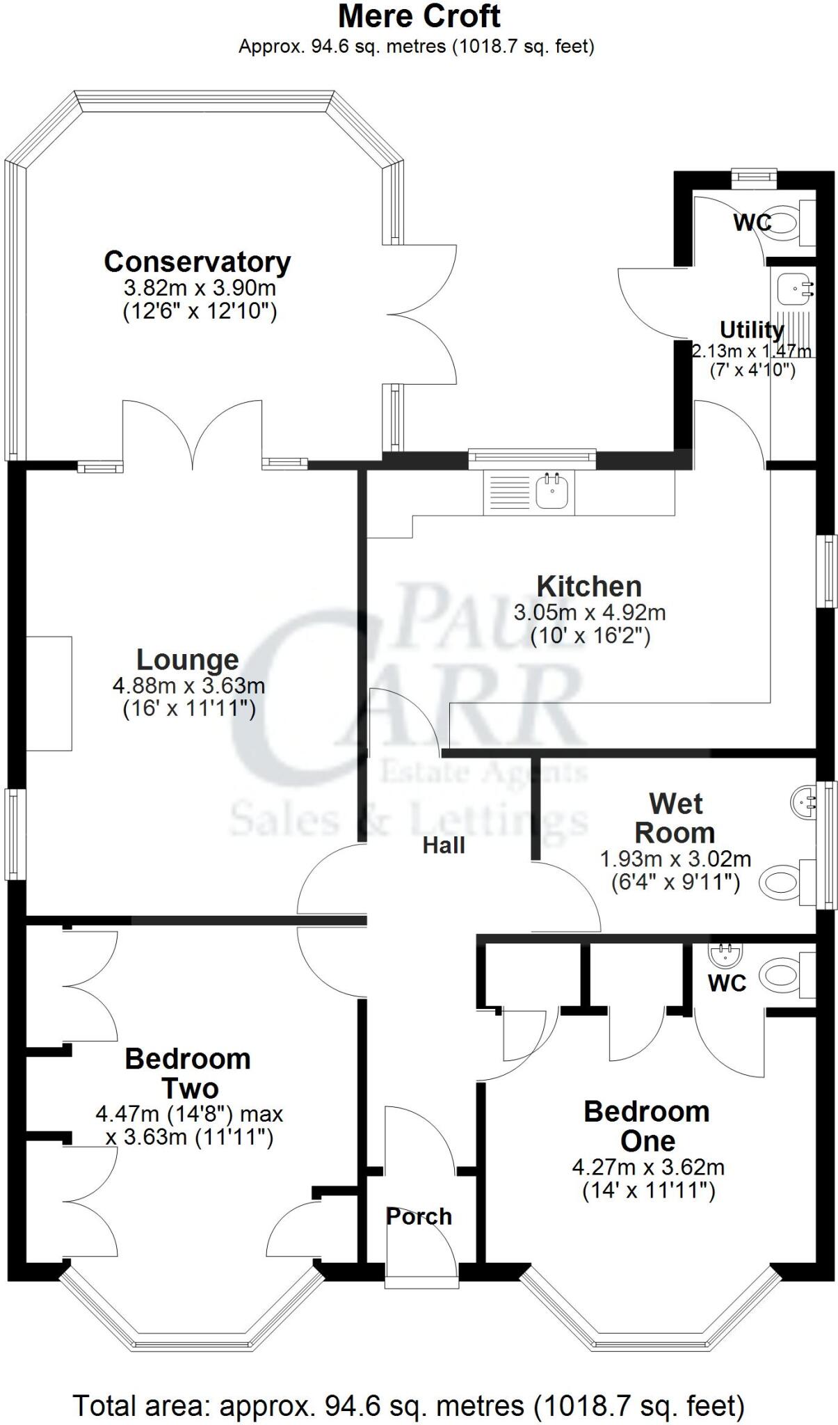 Mere Croft, Norton Canes floorplan