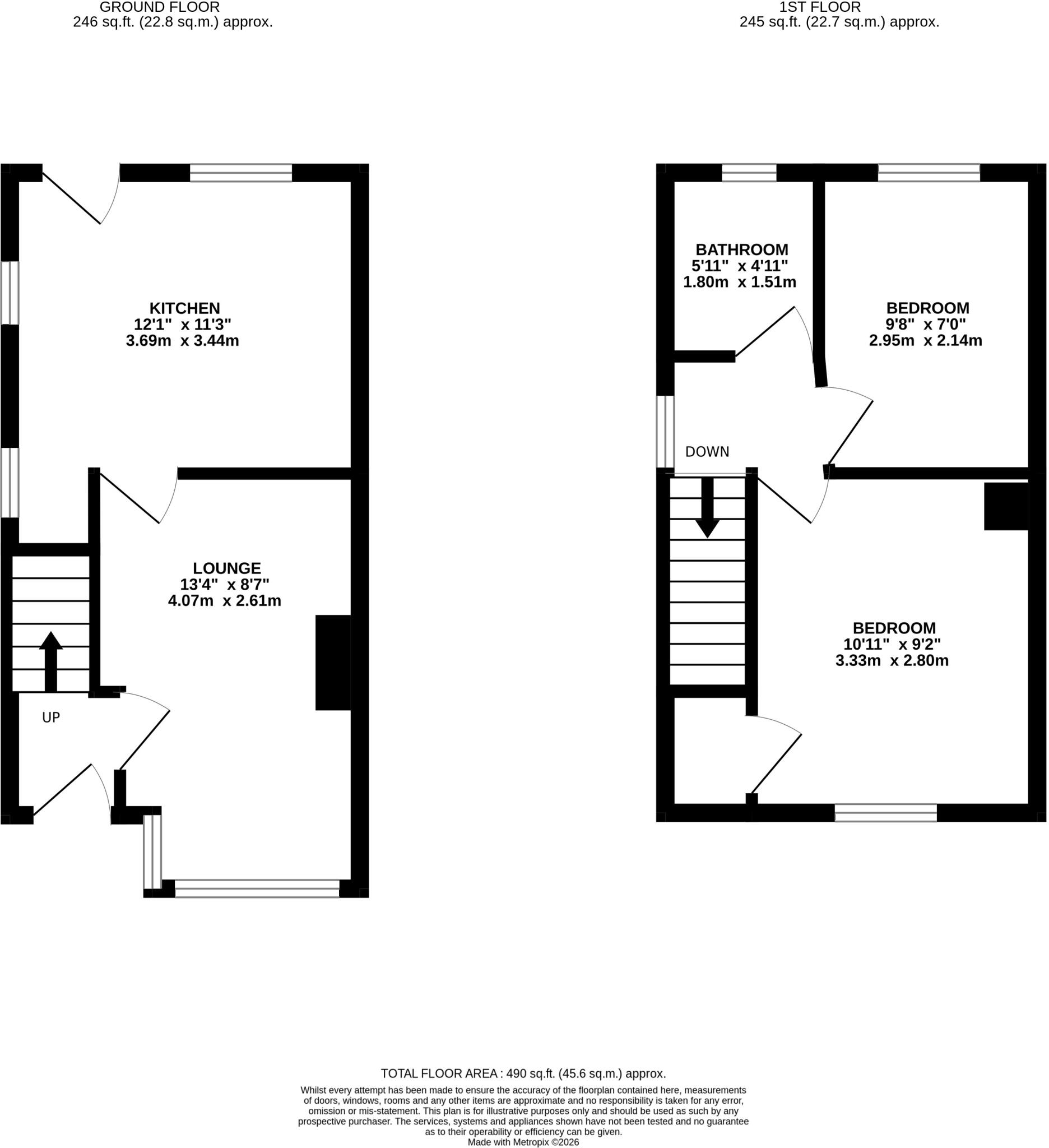 187 Blue Hill Lane, Leeds LS12 4PD floorplan