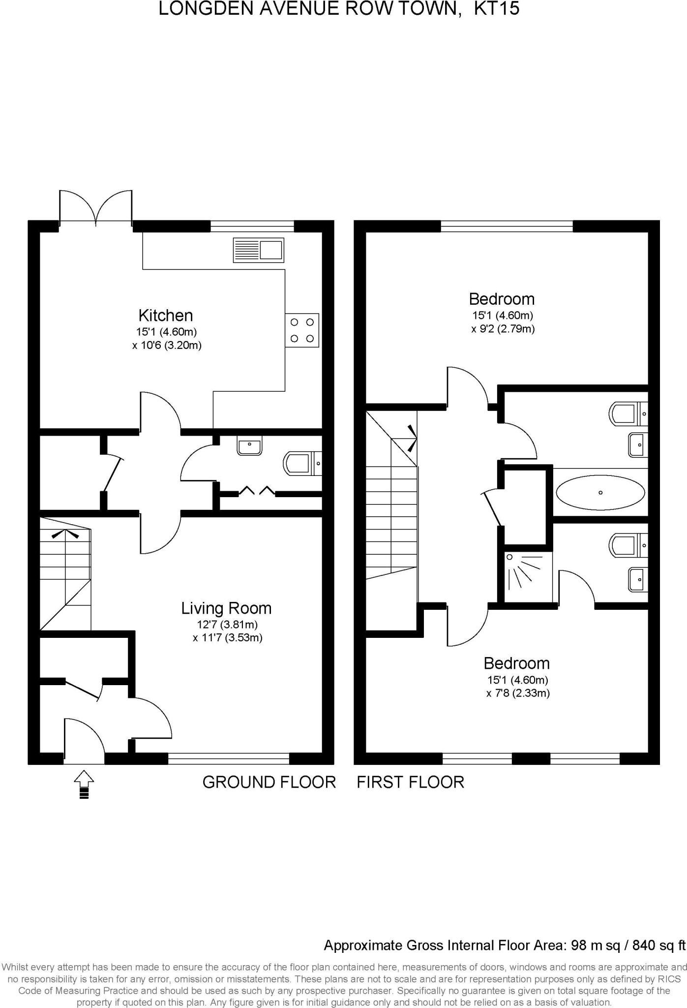 Longden Avenue, Row Town floorplan