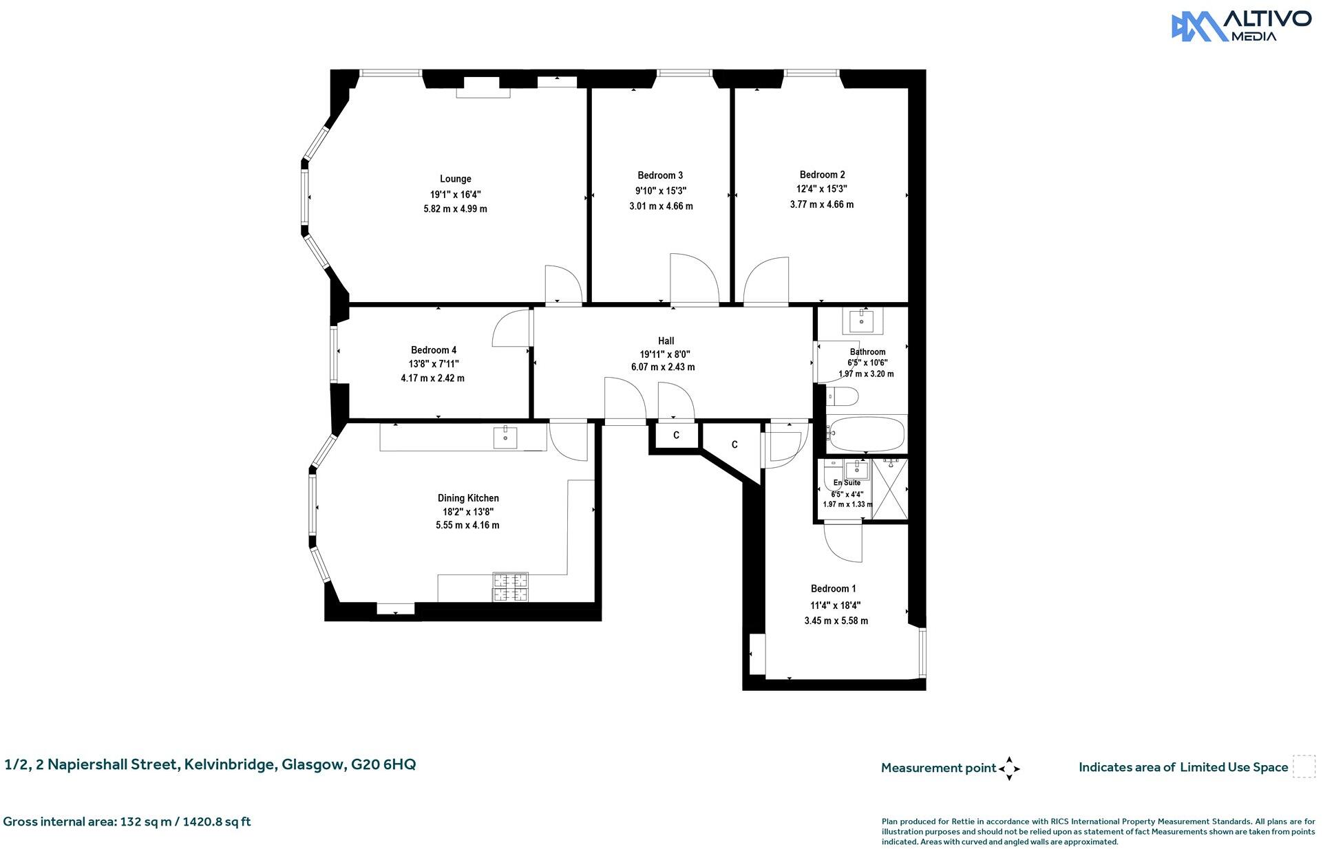 Napiershall Street, Kelvinbridge, Glasgow floorplan