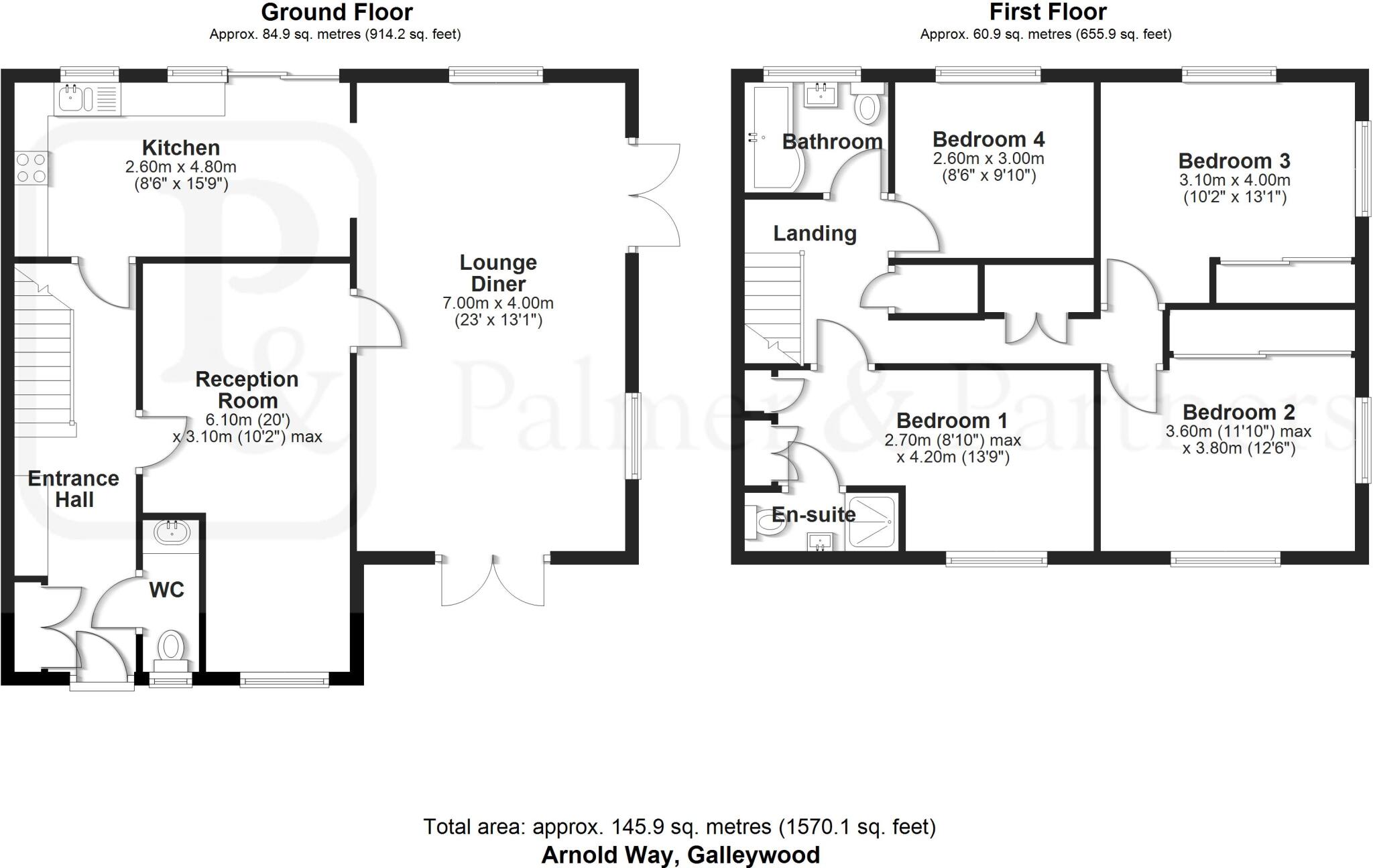 Arnold Way, Galleywood, Chelmsford, Essex, CM2 floorplan