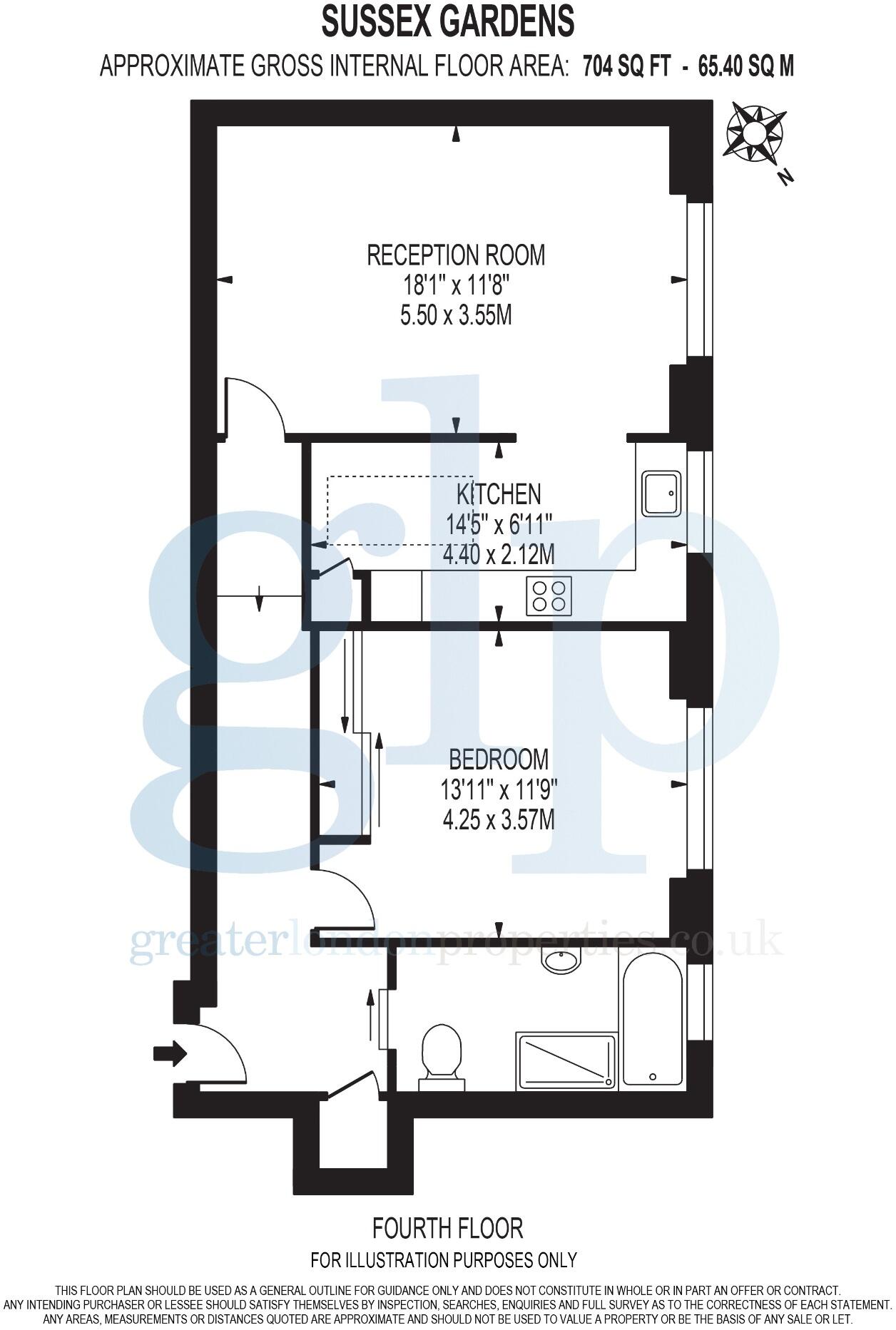 Sussex Gardens, Hyde Park, W2 floorplan