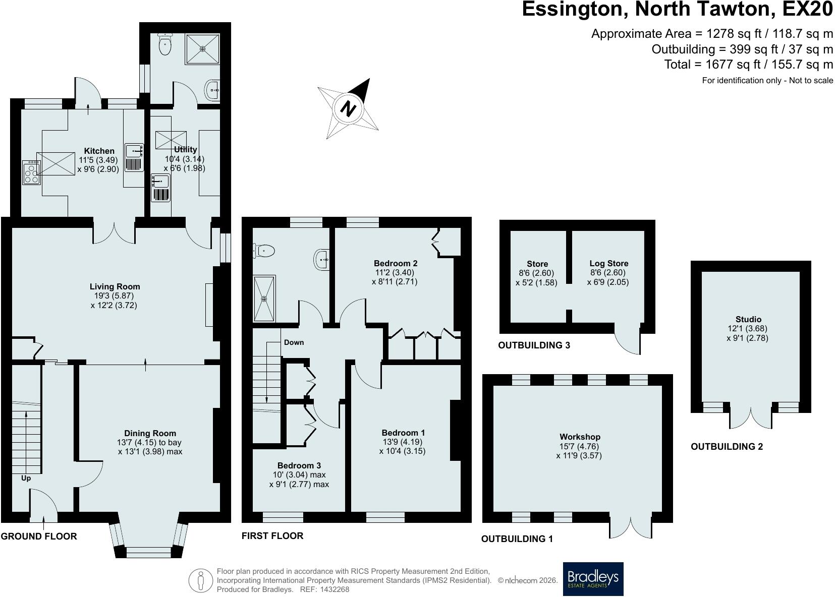 Essington, North Tawton, Devon floorplan