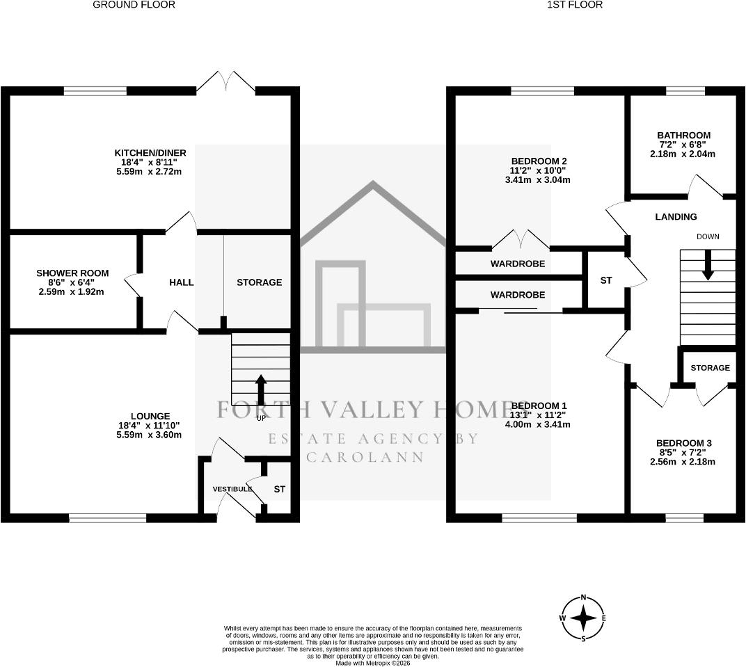 50, Crown Crescent, Kinnaird, Larbert, FK5 4XN floorplan