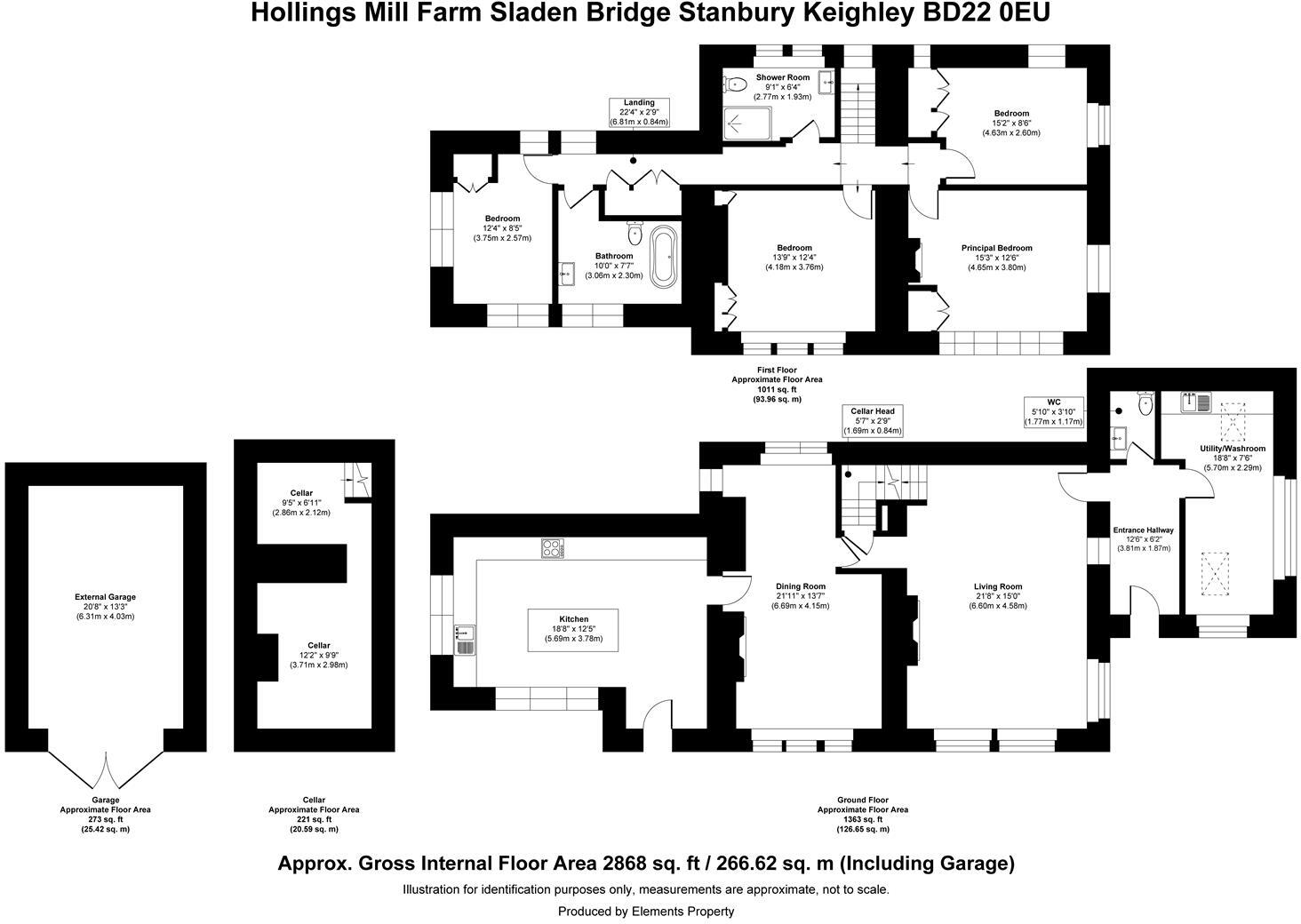 Hollings Mill Farm, Sladen Bridge, Stanbury, Keighley, West Yorkshire, BD22 0EU floorplan